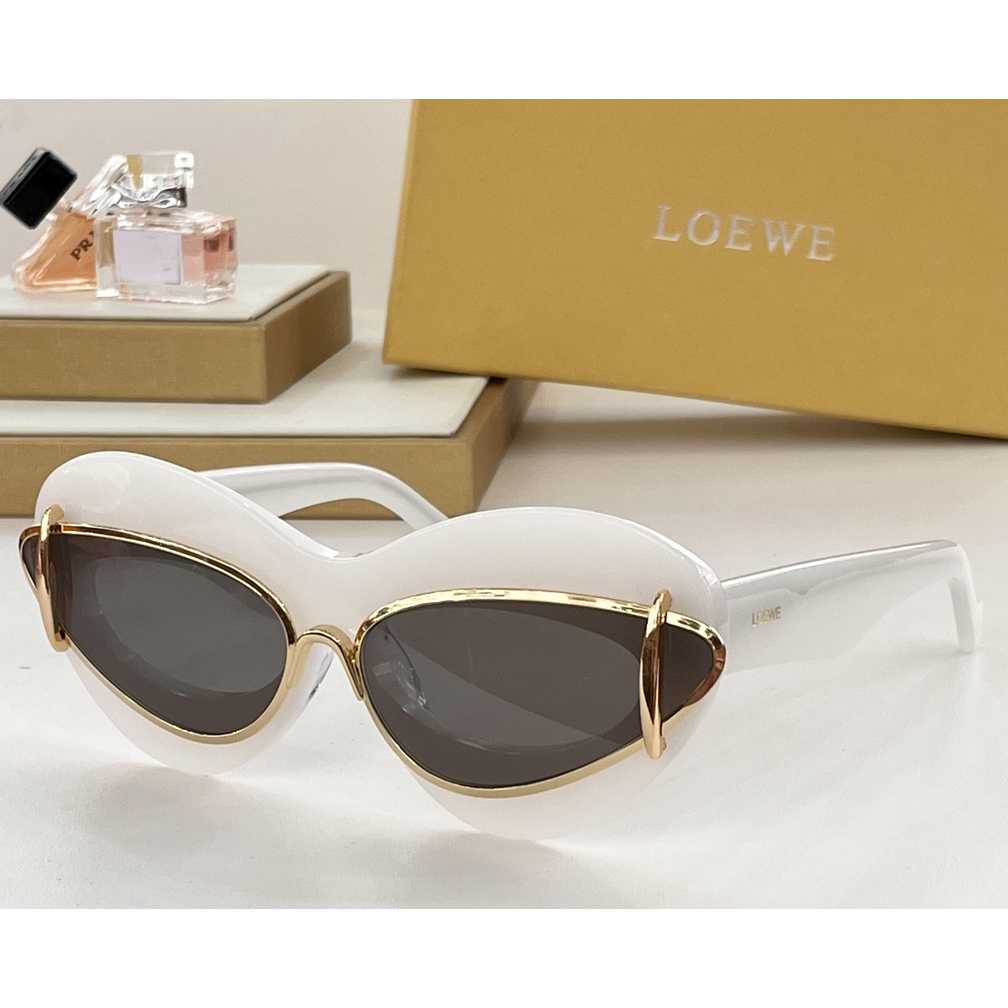 Loewe Cateye Double Frame Sunglasses In Acetate And Metal - everydesigner