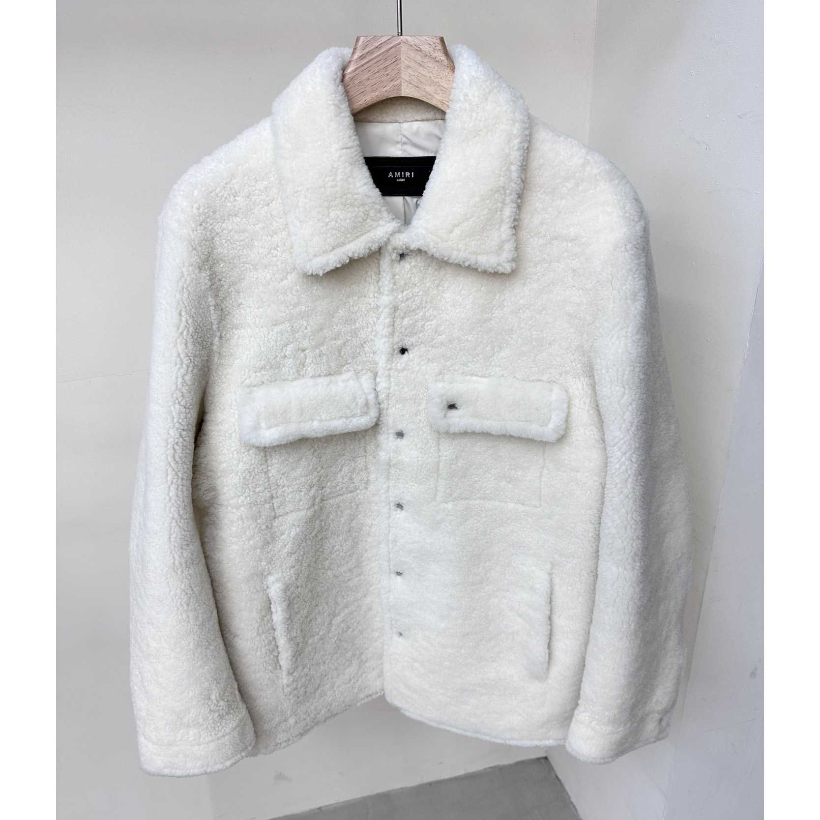 Amiri Logo-print Shearling Jacket - everydesigner