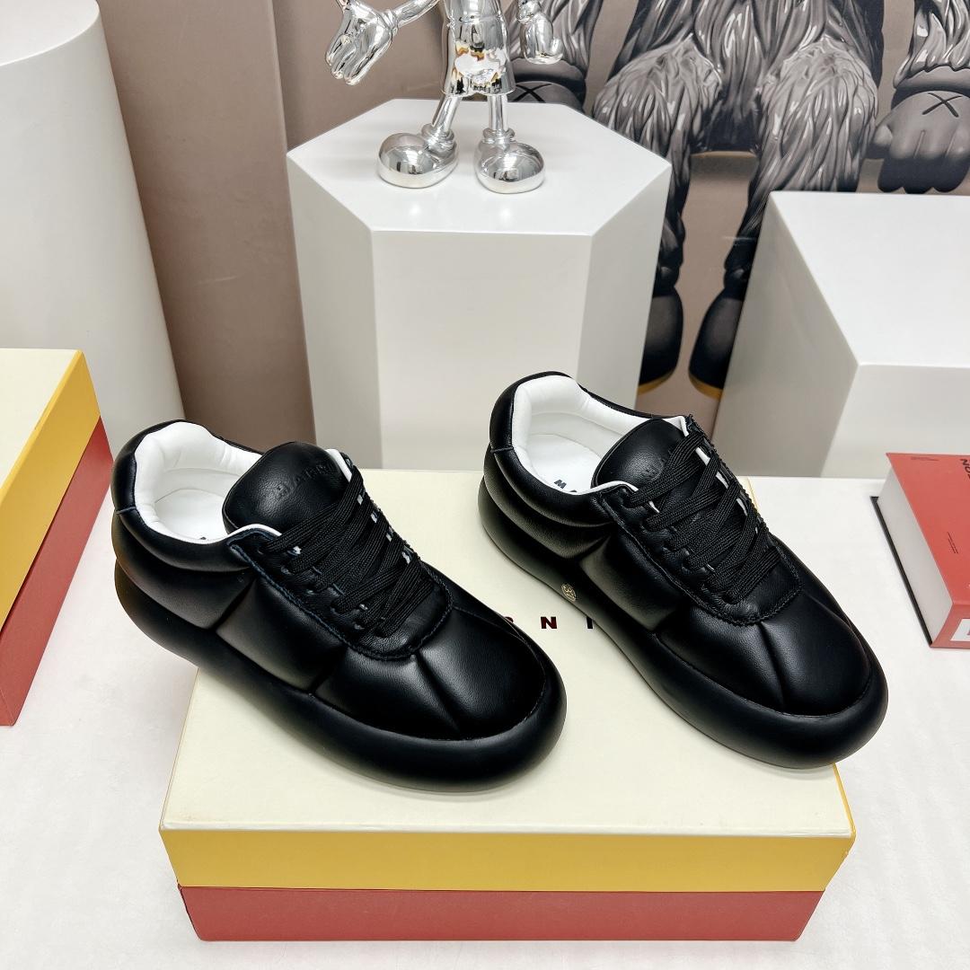 Marni Black Leather Bigfoot 2.0 Sneaker - everydesigner