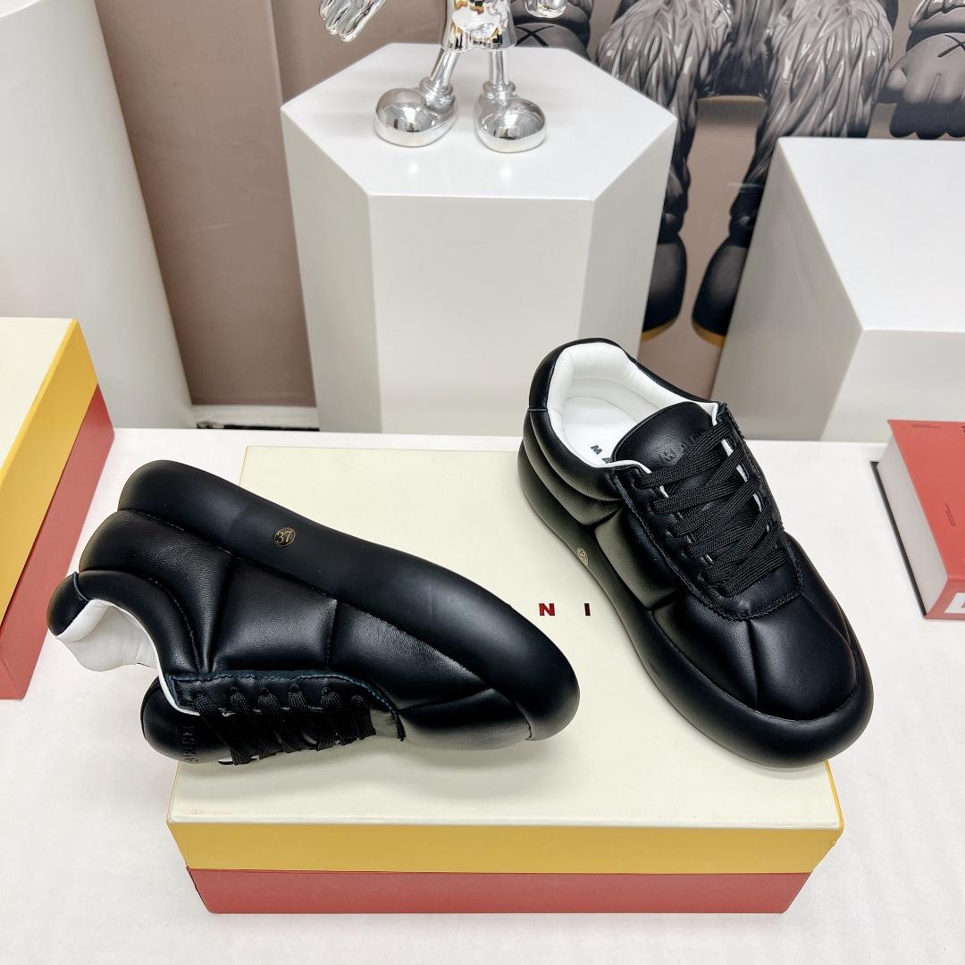 Marni Black Leather Bigfoot 2.0 Sneaker - everydesigner