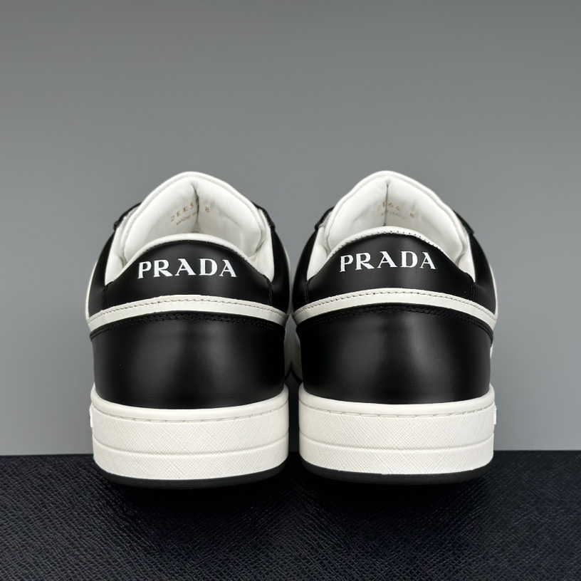 Prada Downtown Perforated Leather Sneakers - everydesigner