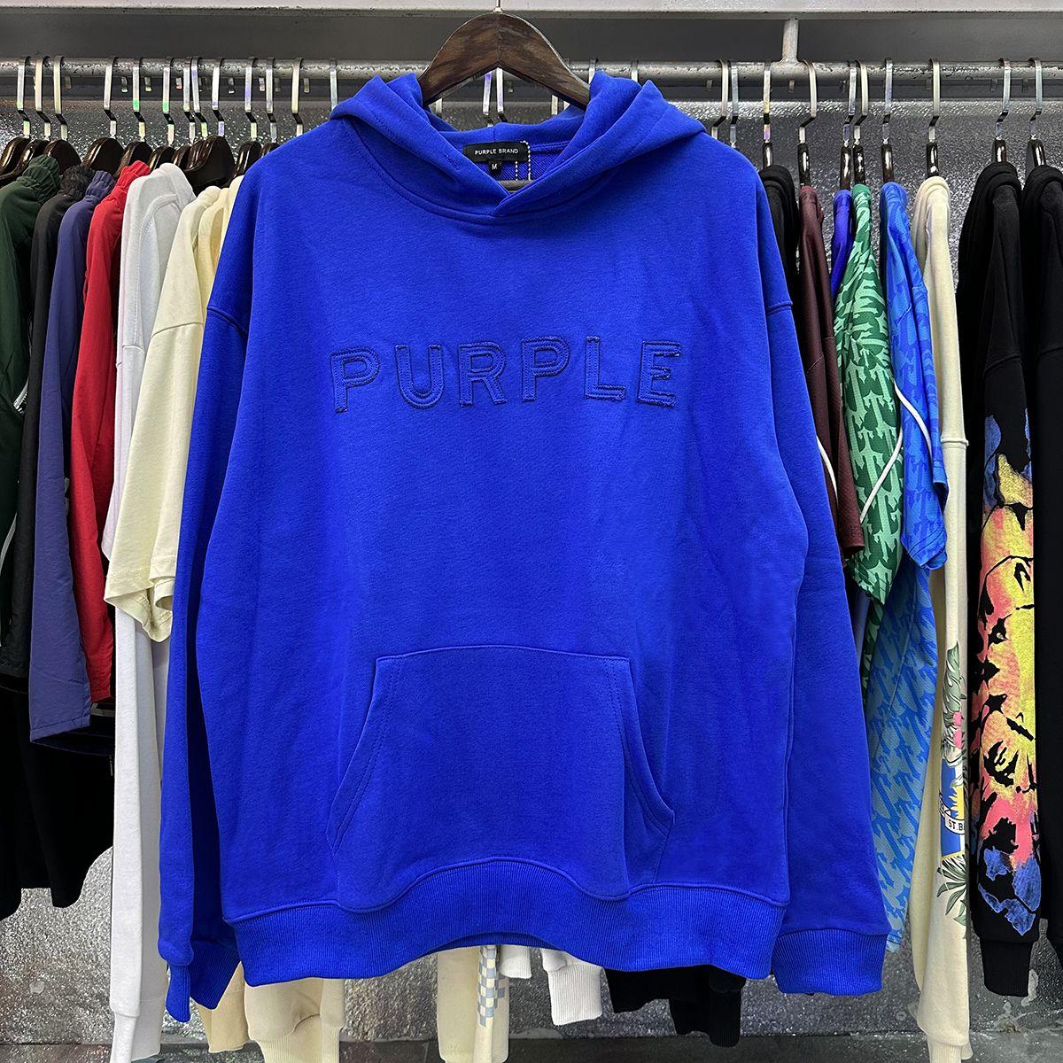 Purple-Brand Cotton Hoodie - everydesigner