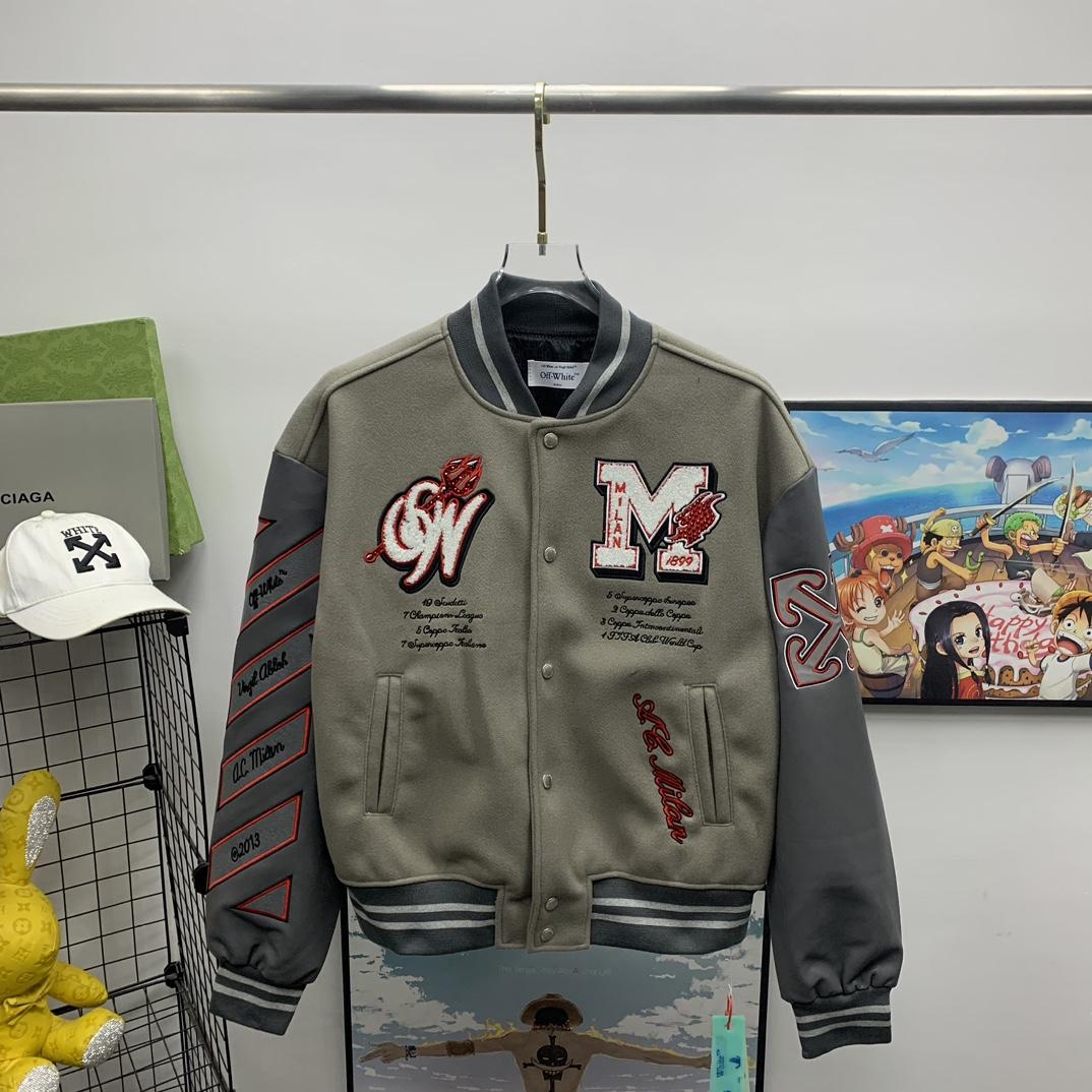 Off White C/O Ac Milan Logo Varsity - everydesigner