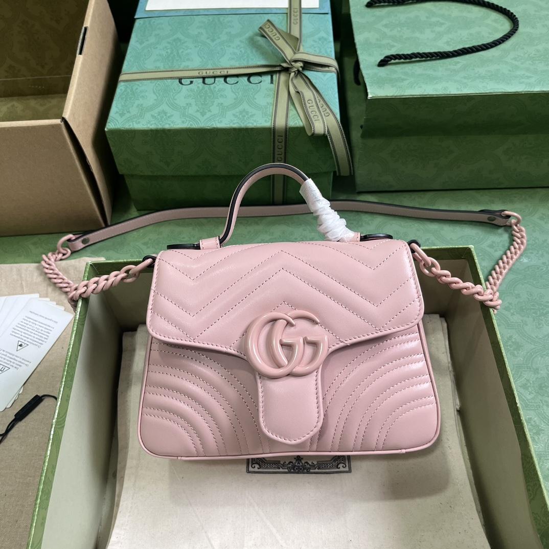 Gucci GG Marmont Mini Top Handle Bag(21-15.5-8cm) - everydesigner