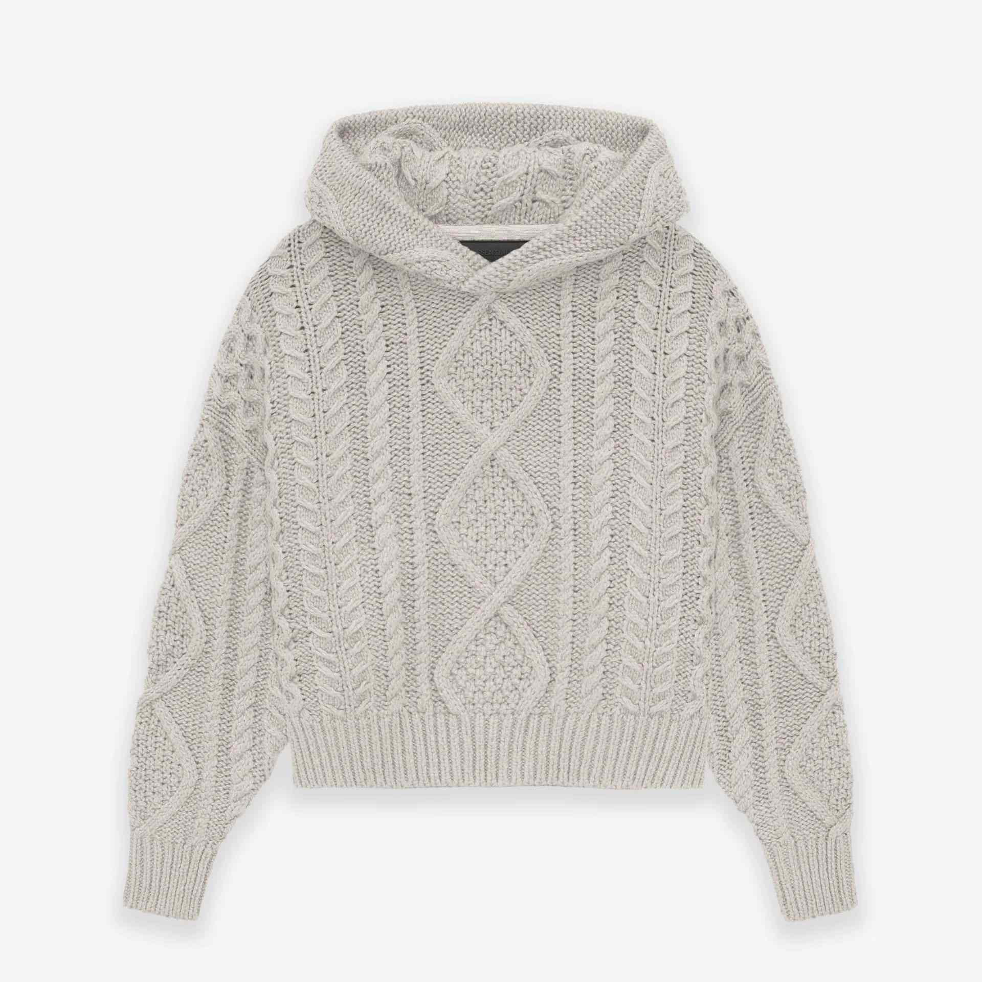 Fear Of God Essentials Cable Knit Hoodie - everydesigner