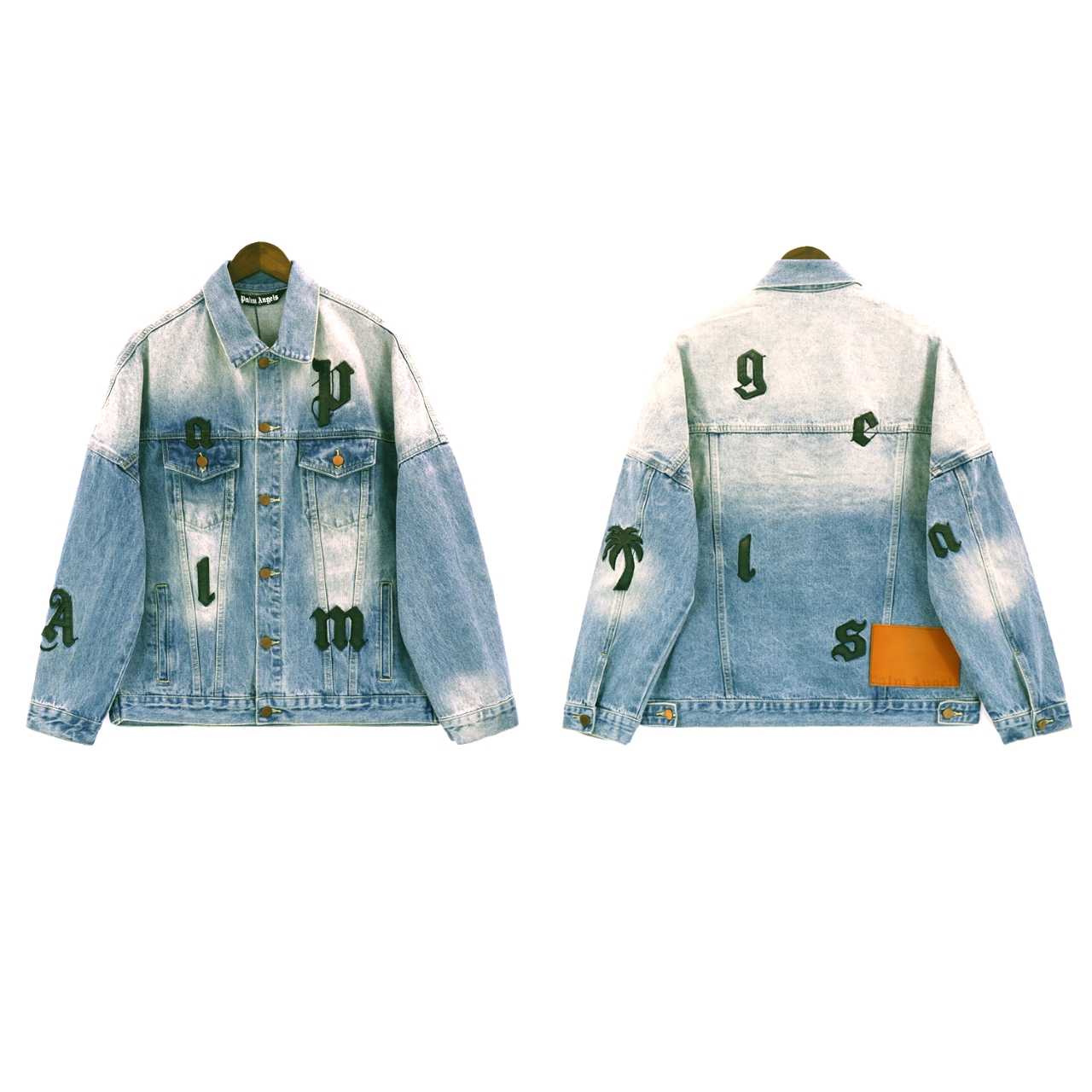  Palmangels Denim Jacket With Patches - everydesigner