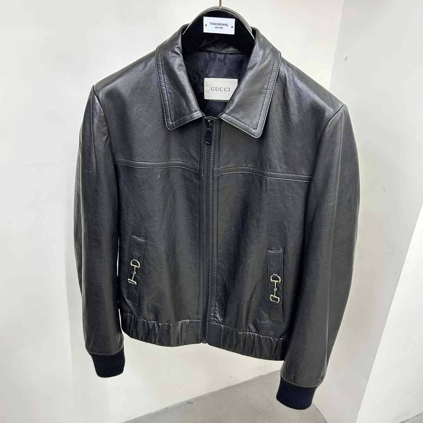 Gucci Leather Bomber Jacket - everydesigner