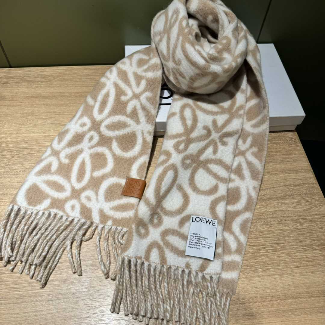 Loewe Anagram Scarf In Alpaca And Wool - everydesigner