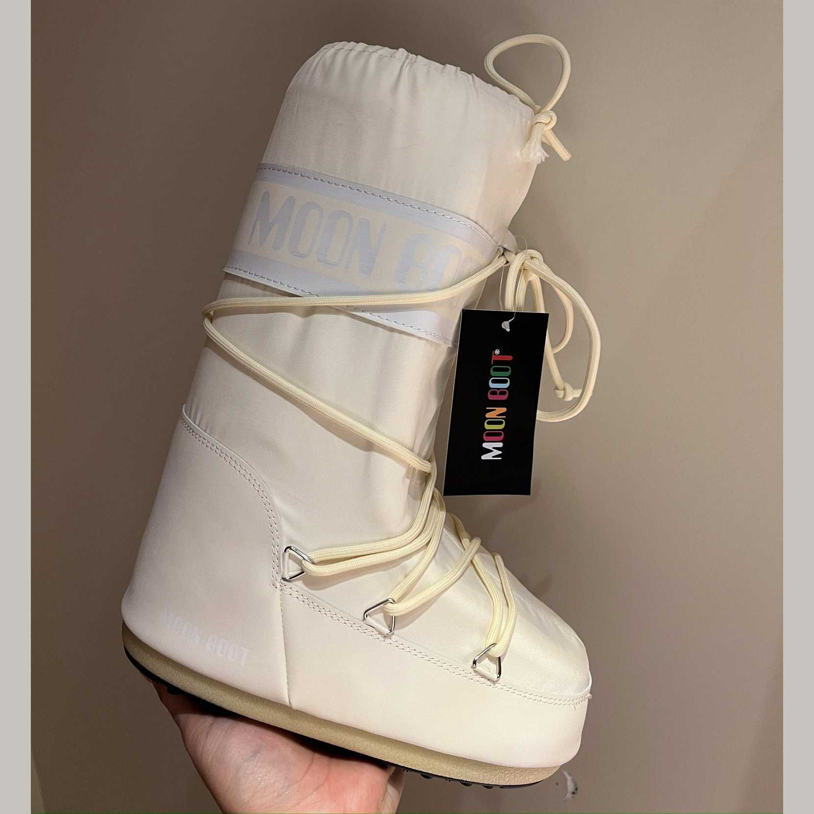 Moon Boot Icon Junior Khaki Nylon Boots - everydesigner