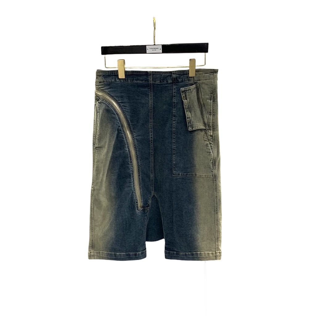 Rick Owens Drkshdw Aircut Washed Denim Shorts - everydesigner