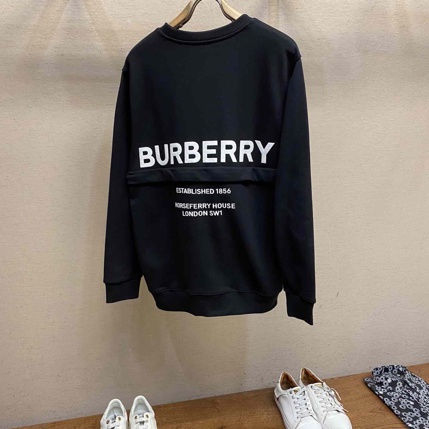 Burberry Men's Acklow Logo-back Sweatshirt - everydesigner