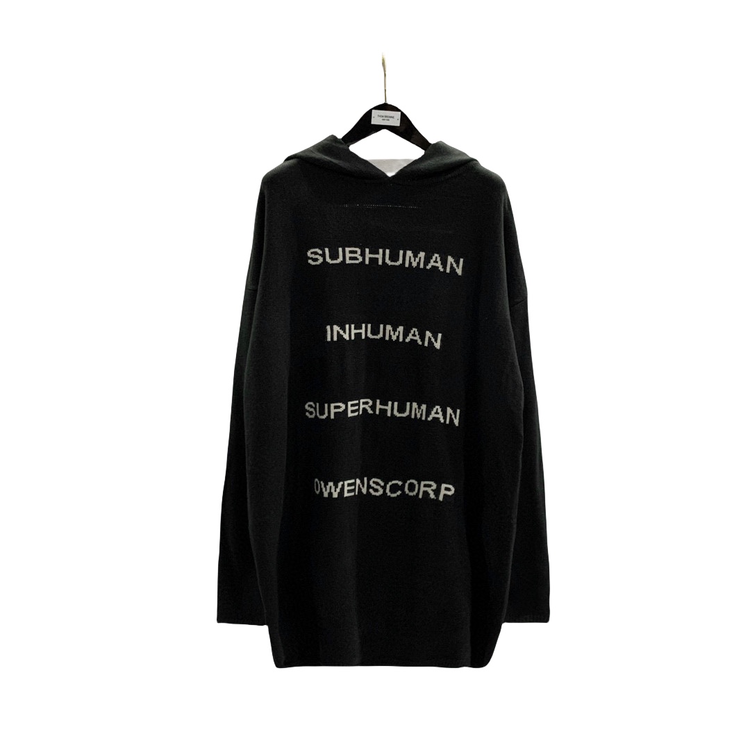 Rick Owens intarsia-knit Pullover Hoodie - everydesigner