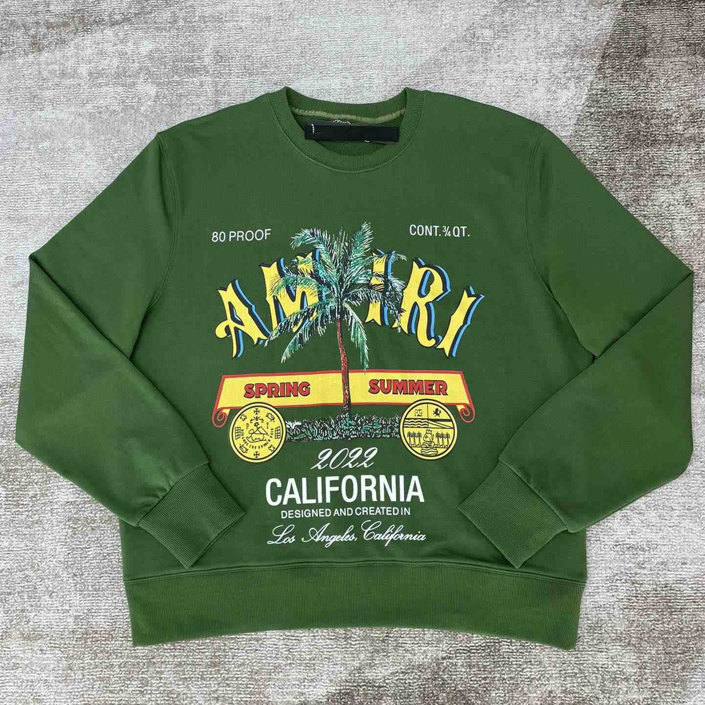 Amiri Rum Label Crew Neck Sweatshirt  - everydesigner