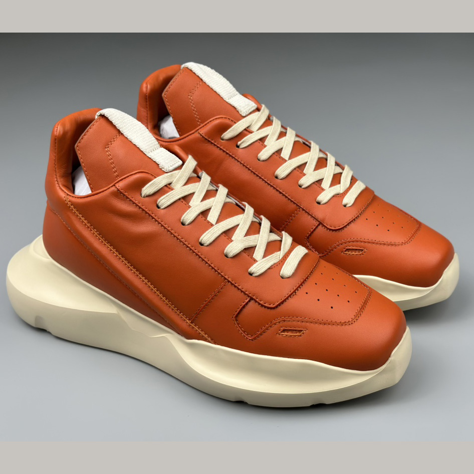 Rick Owens Geth Leather Sneakers - everydesigner