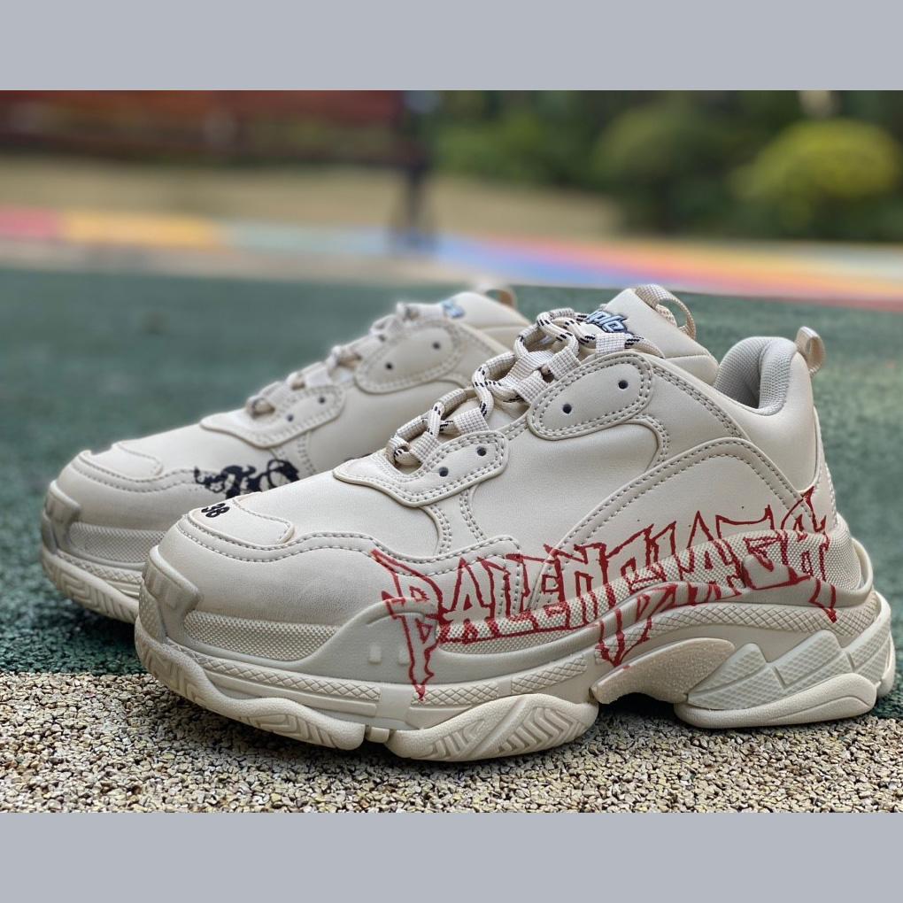 Balenciaga Triple S Sneaker In White/red/black - everydesigner