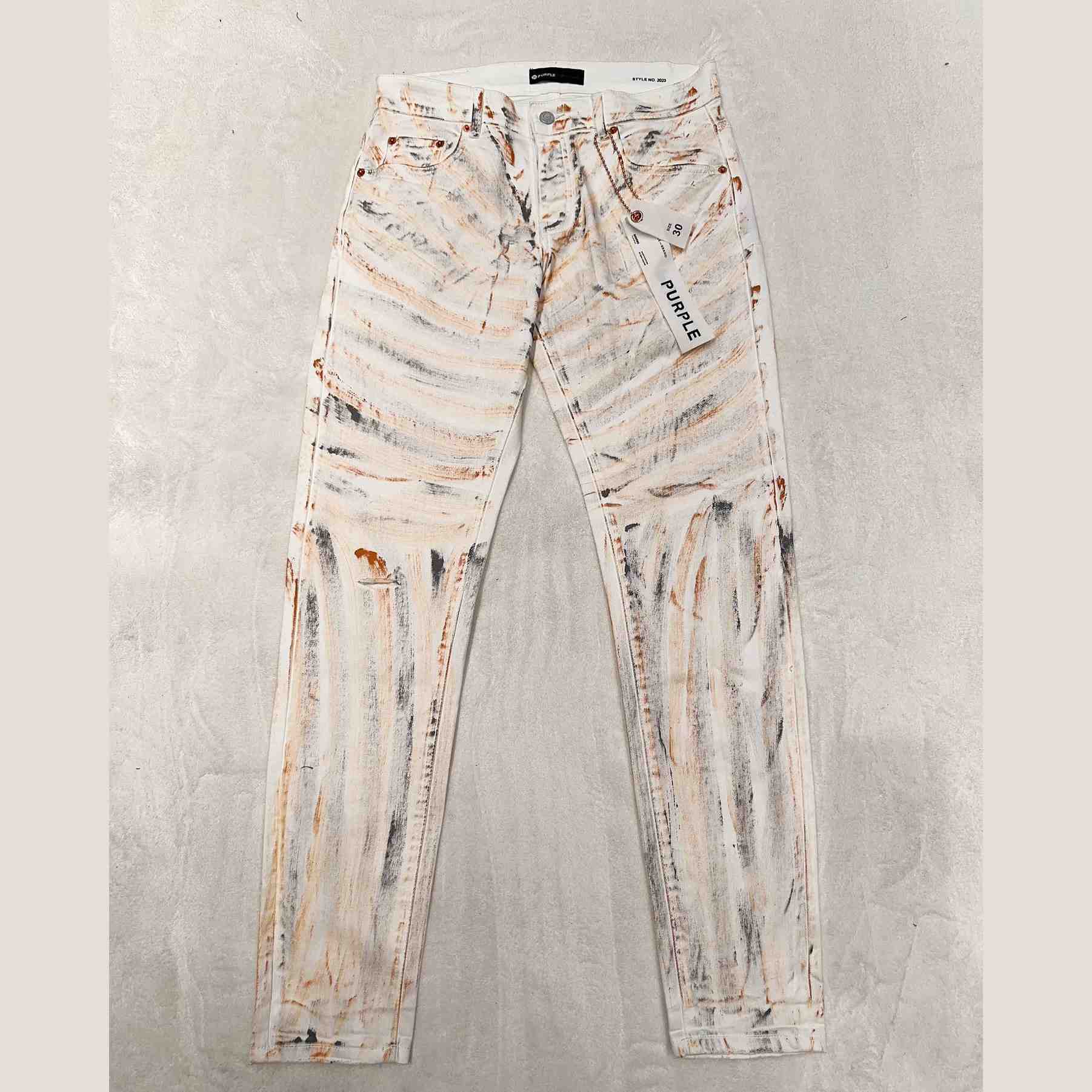 Purple-Brand Brushstroke-effect Skinny Jeans - everydesigner