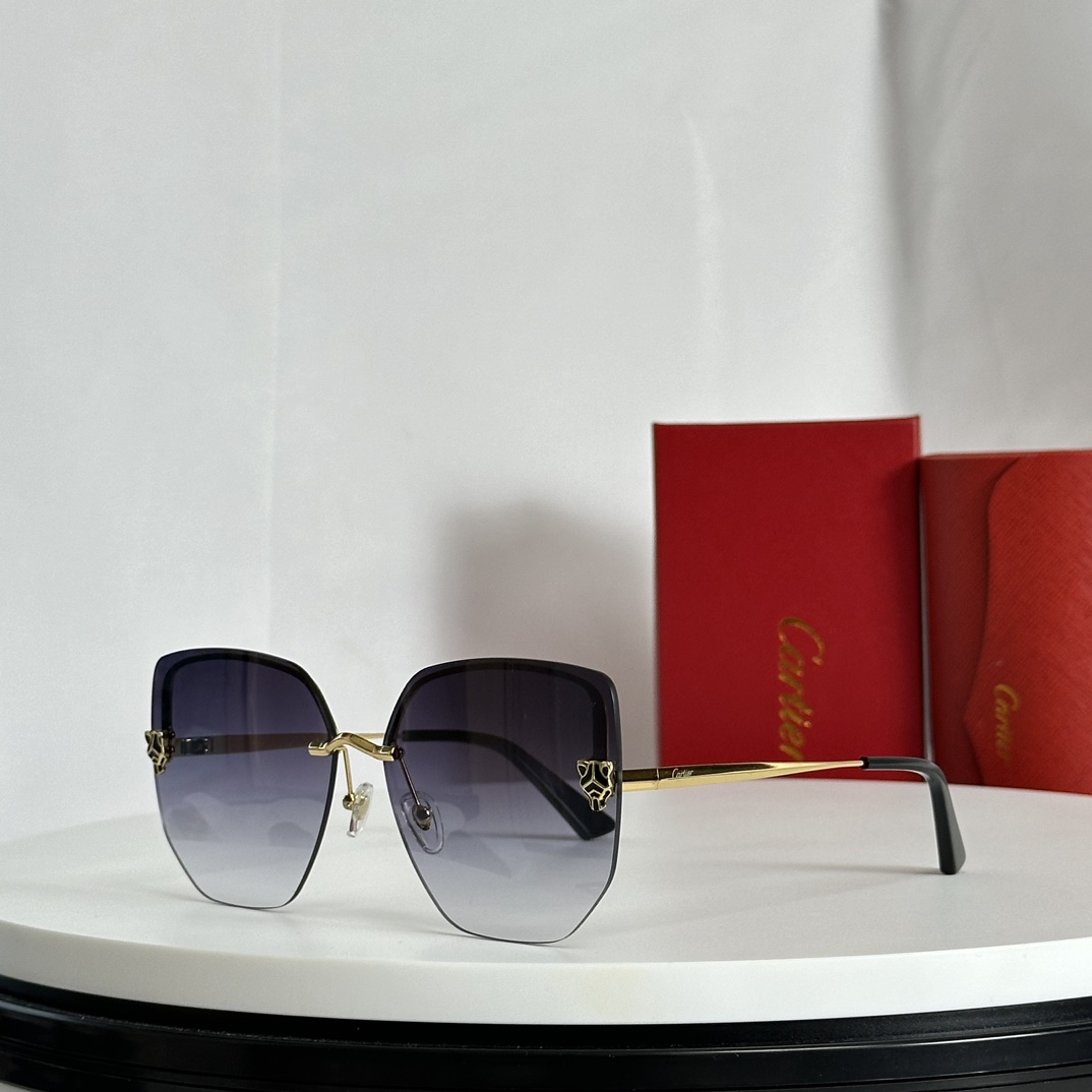 Cartier Panthère Logo Butterfly-frame Sunglasses     CT0432S - everydesigner