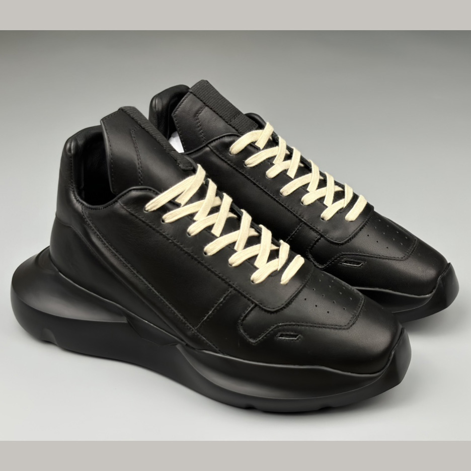 Rick Owens Geth Leather Sneakers - everydesigner