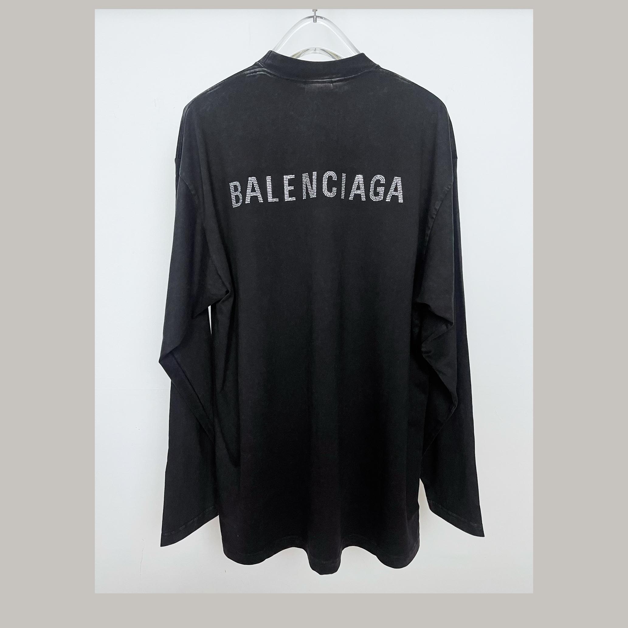 Balenciaga Long Sleeve T-Shirt Oversized In Black - everydesigner