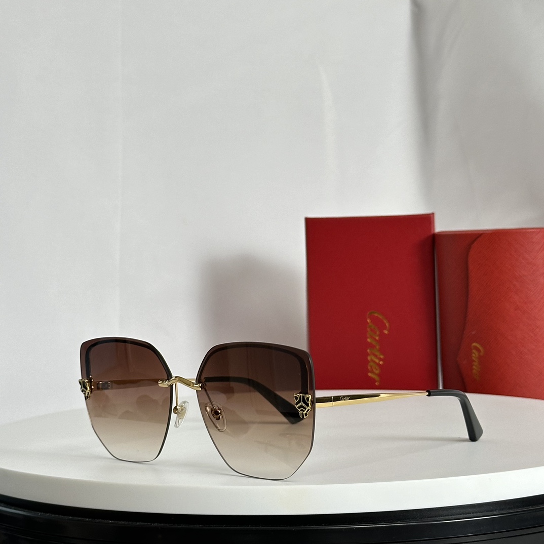 Cartier Panthère Logo Butterfly-frame Sunglasses     CT0432S - everydesigner