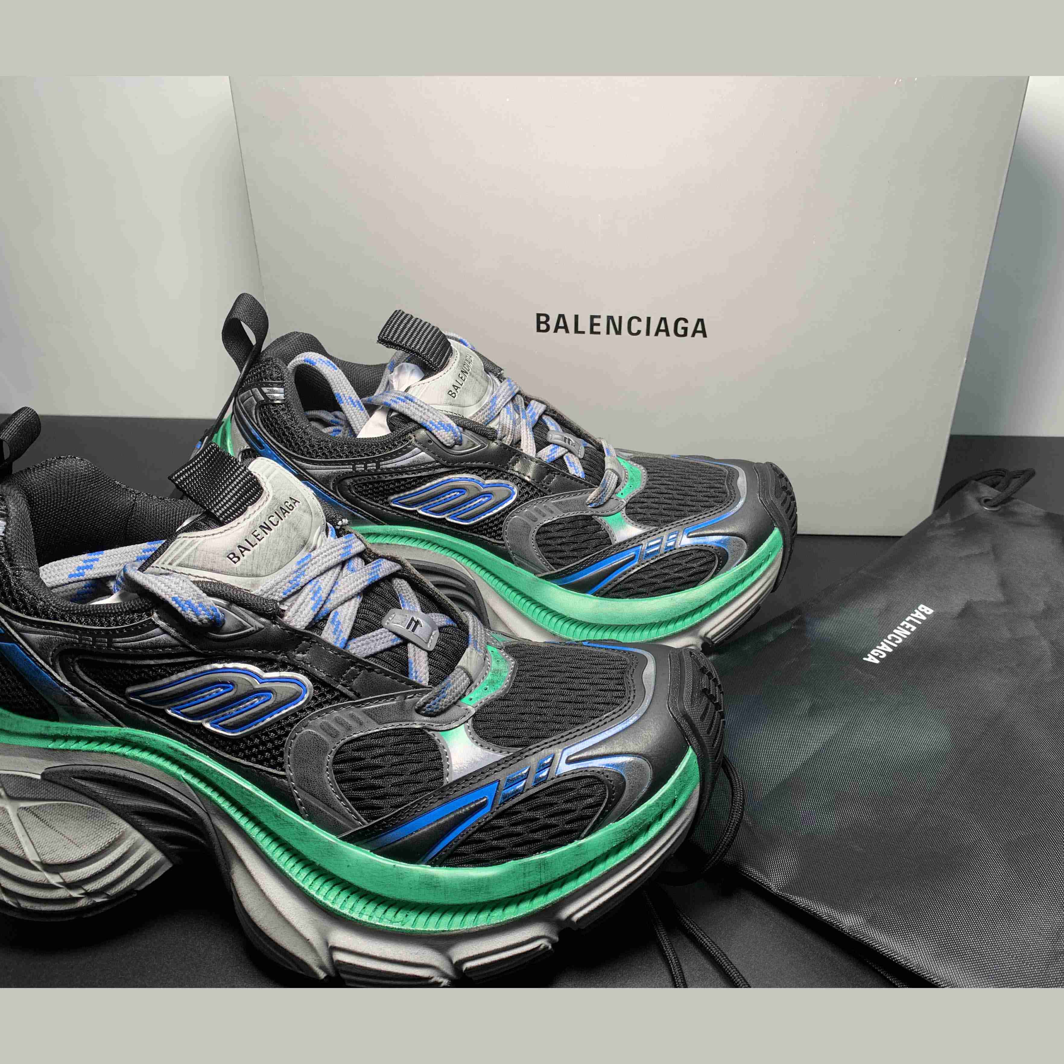 Balenciaga 10XL Sneaker in Black/Grey/Blue/Green - everydesigner