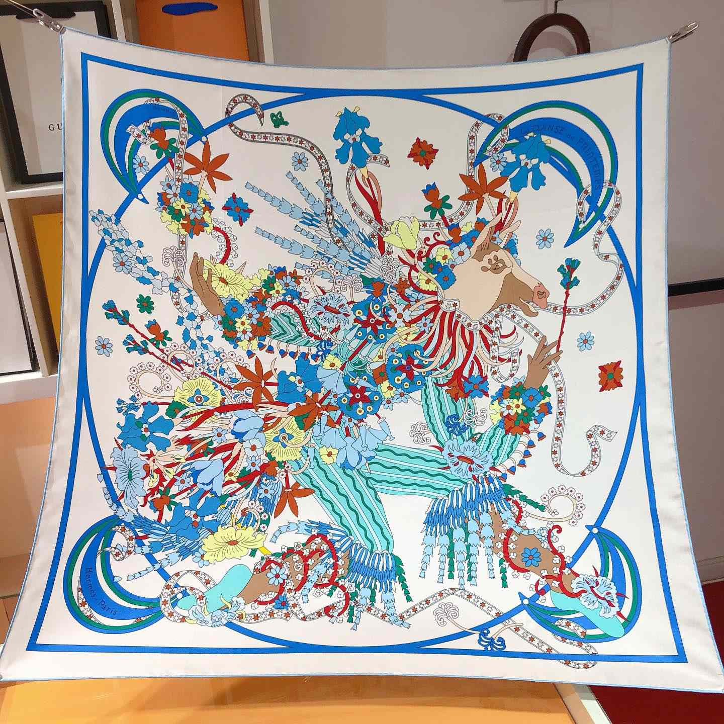 Hermes La Danse Du Printemps Scarf   90cm - everydesigner