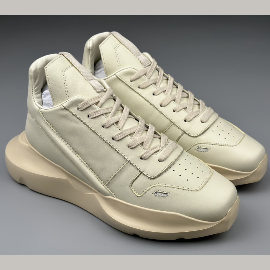 Rick Owens Geth Leather Sneakers - everydesigner