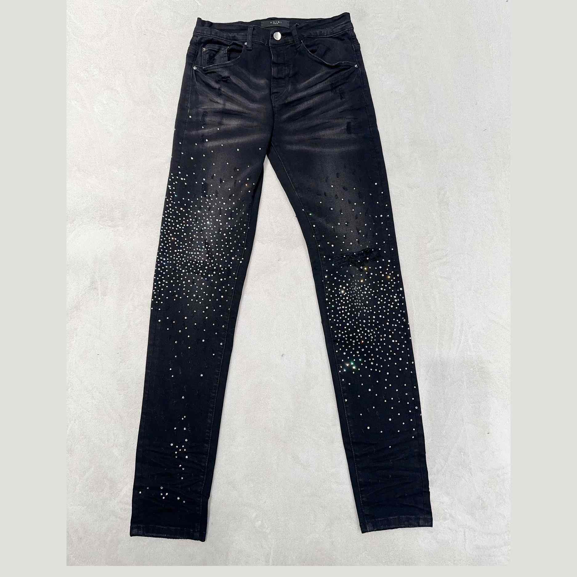 Amiri Jeans With Crystal - everydesigner