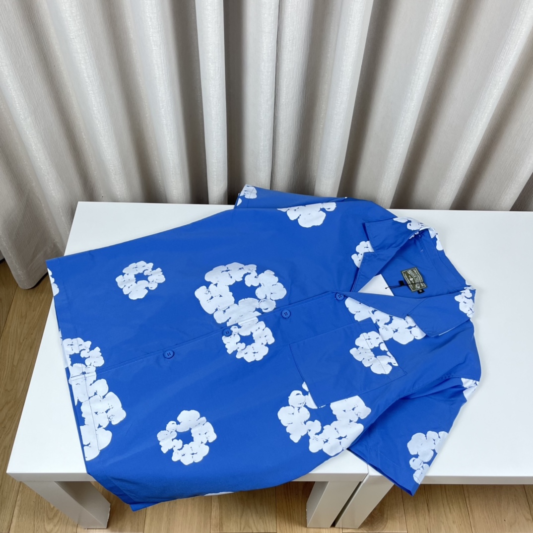 Denim Tears Wreath Short-Sleeved Shirt - everydesigner