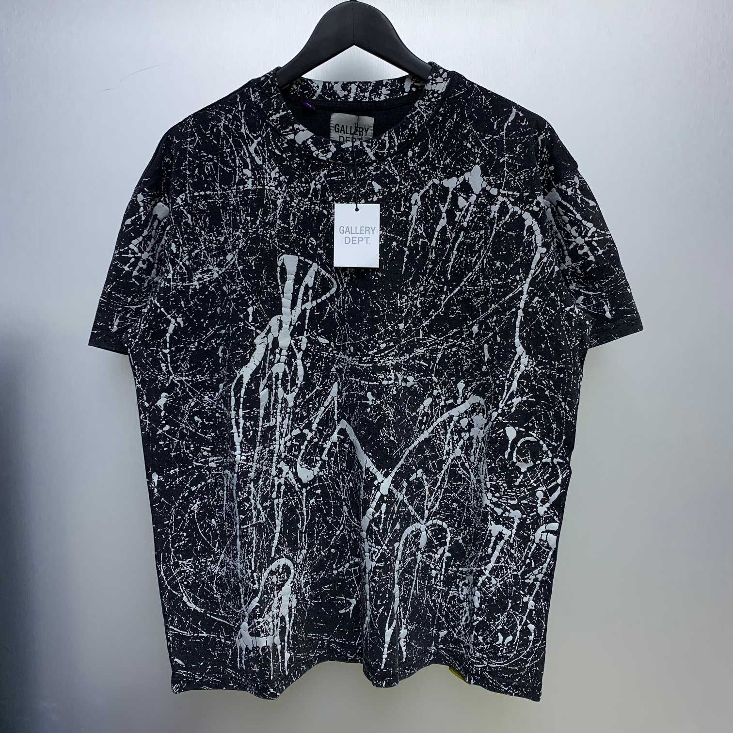 Gallery Dept. Paint-Splattered Bleached Cotton-Jersey T-Shirt - everydesigner