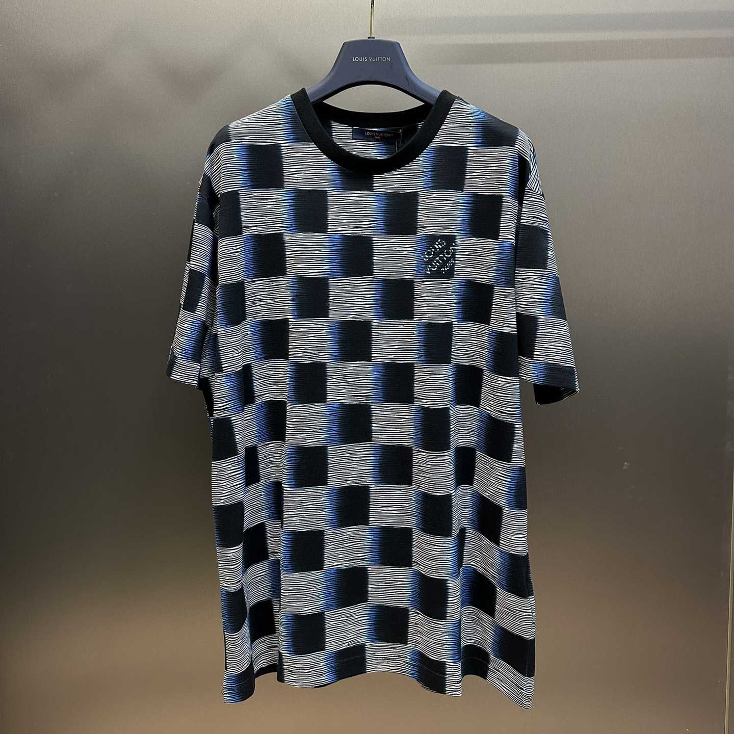 Louis Vuitton Damier Short-Sleeved Cotton T-Shirt    1AFB30 - everydesigner