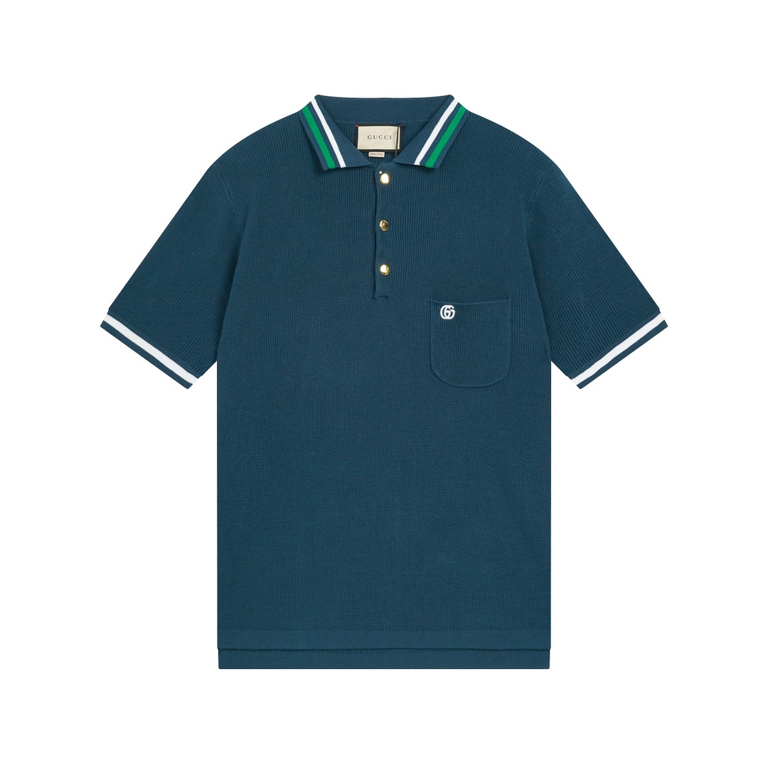 Gucci Wool Cotton Jersey Polo Shirt  - everydesigner