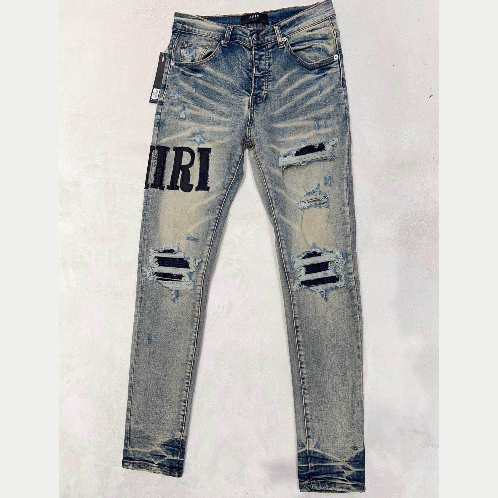 Amiri Denim Applique Logo Jean - everydesigner