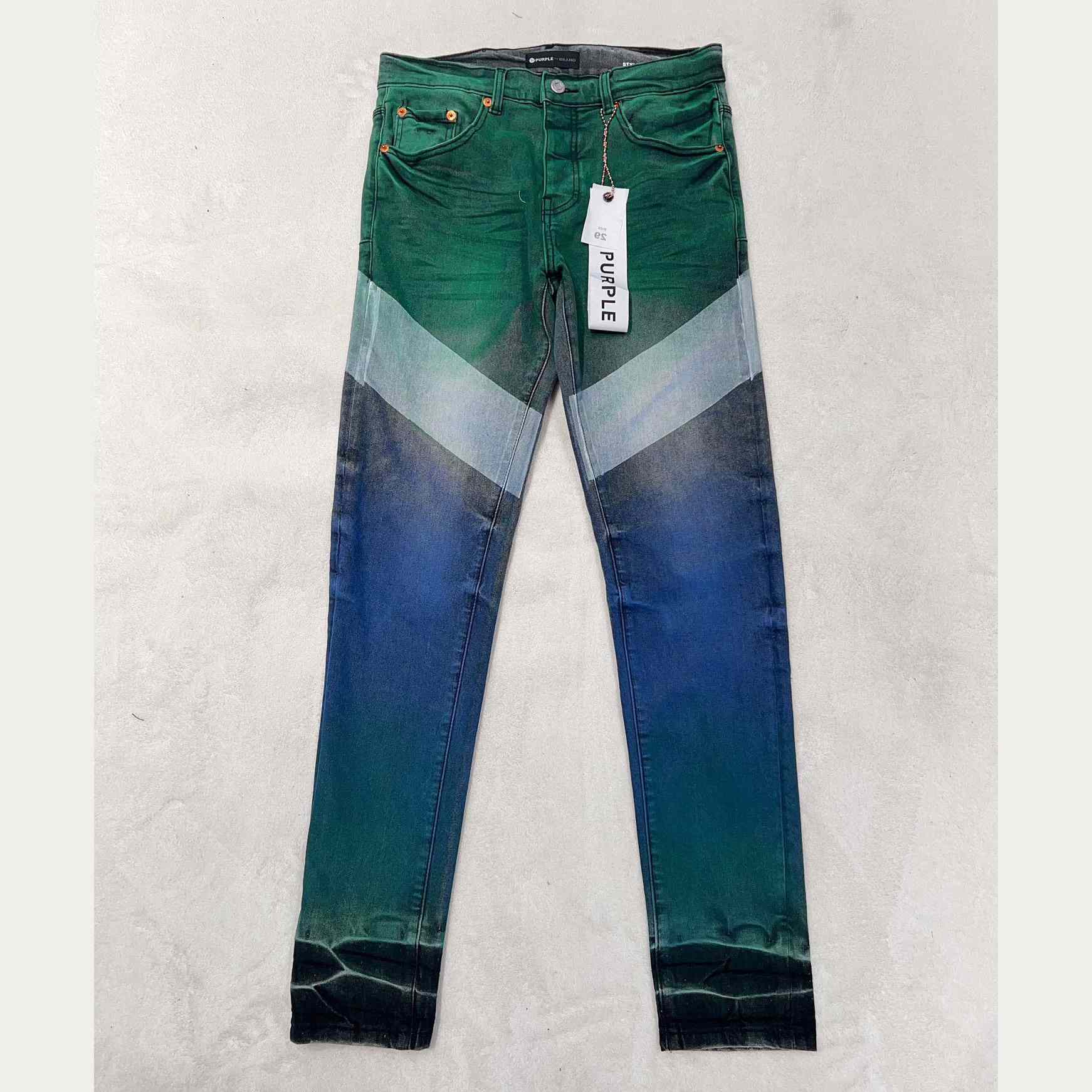 Purple-Brand P001 Coated Jeans  - everydesigner