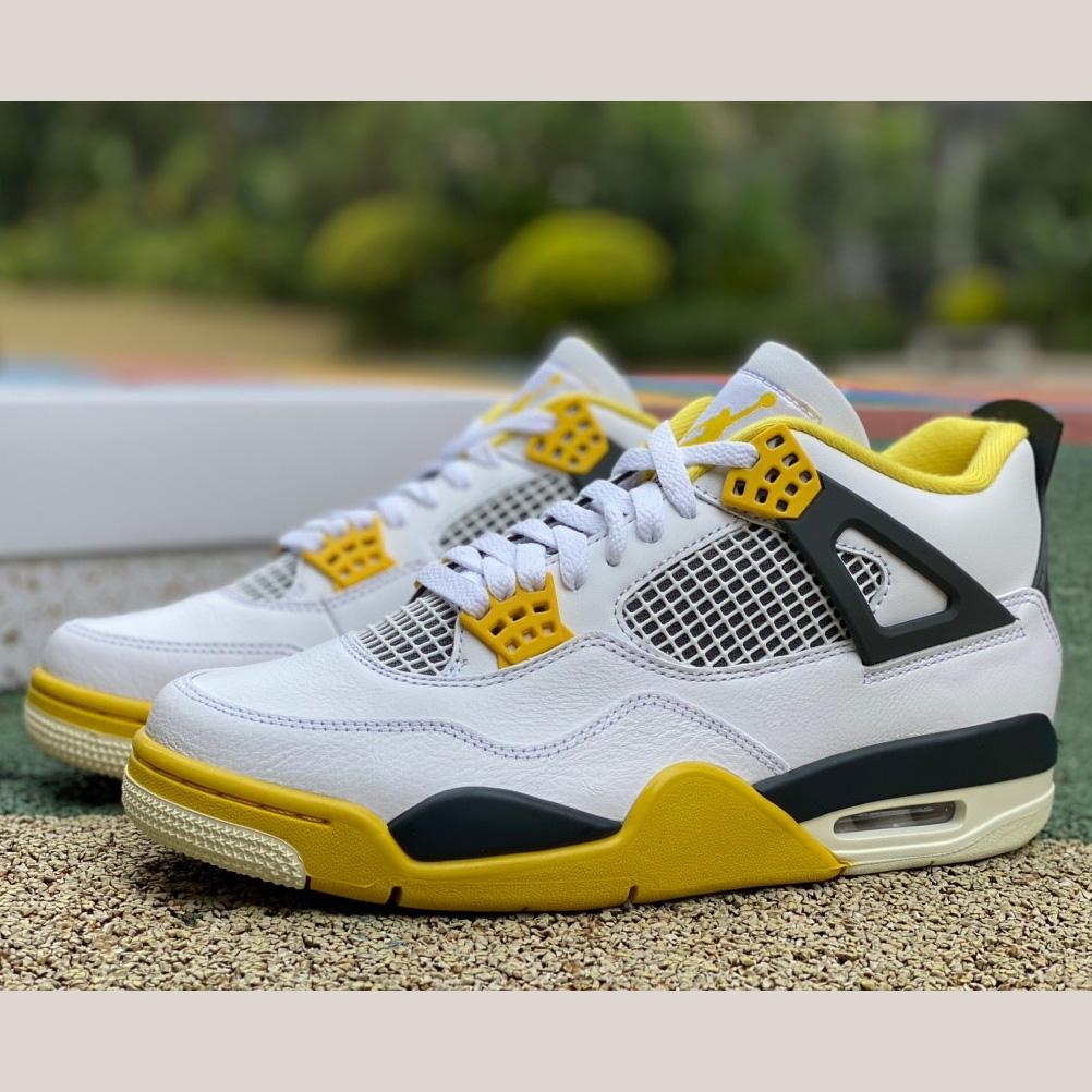 Air Jordan 4 Retro Vivid Sulfur Sneakers     AQ9129-101 - everydesigner