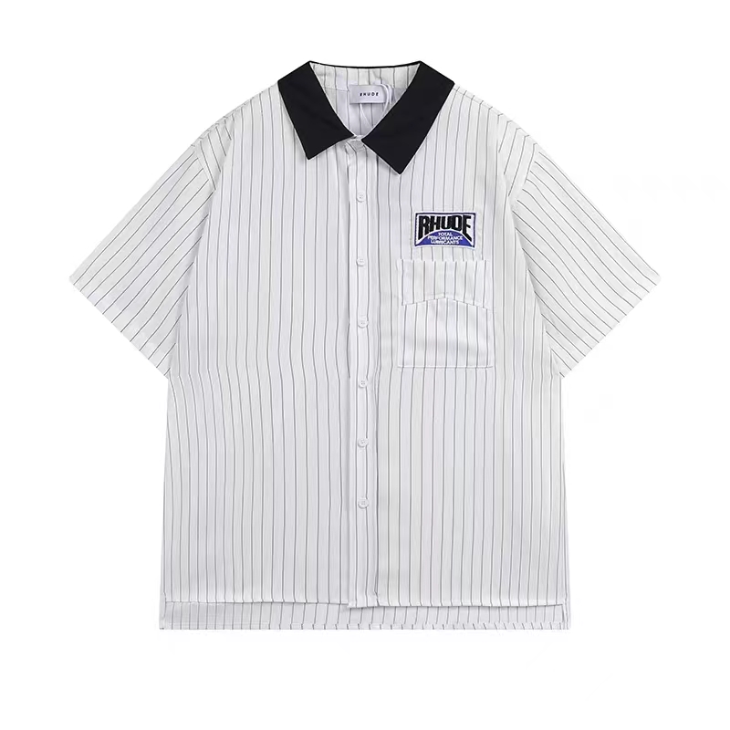 Rhude Twill Stripe Mechanic Button Down - everydesigner