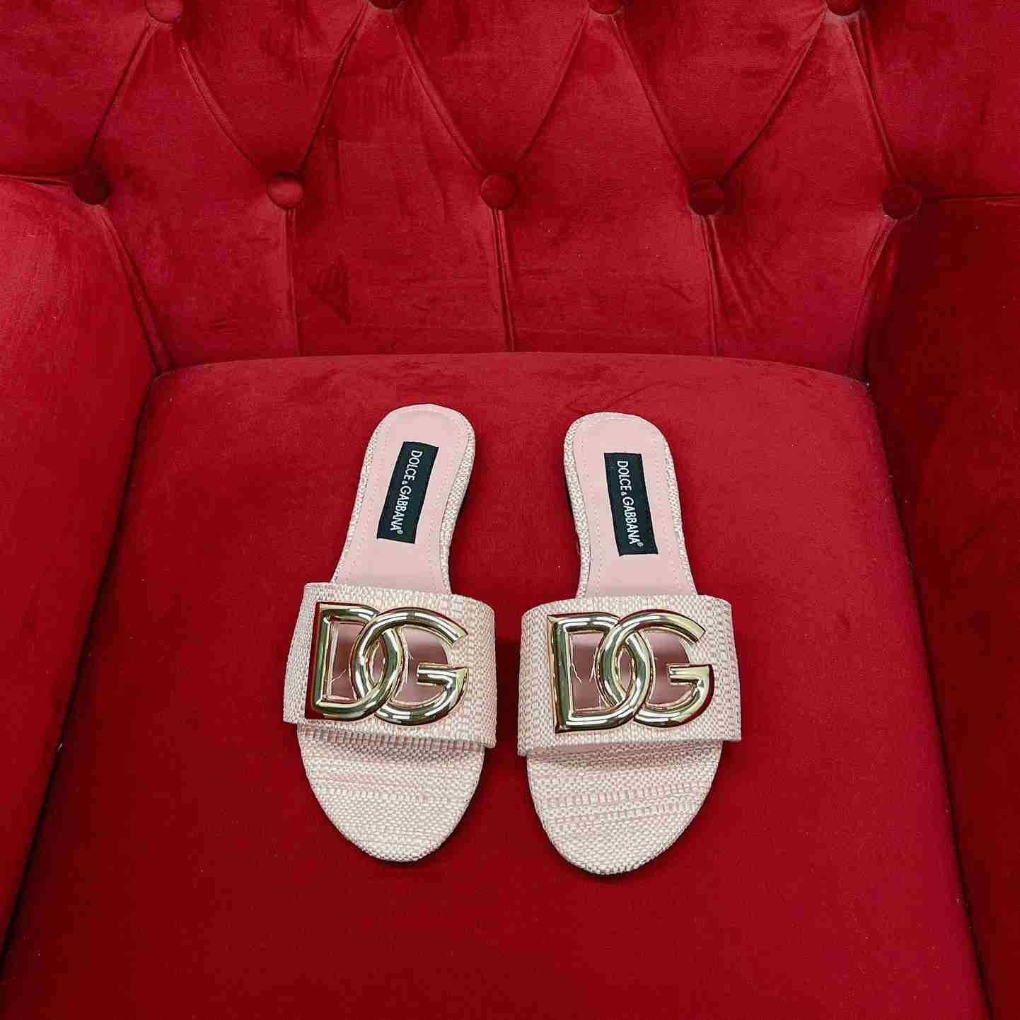 Dolce & Gabbana Raffia Sliders - everydesigner