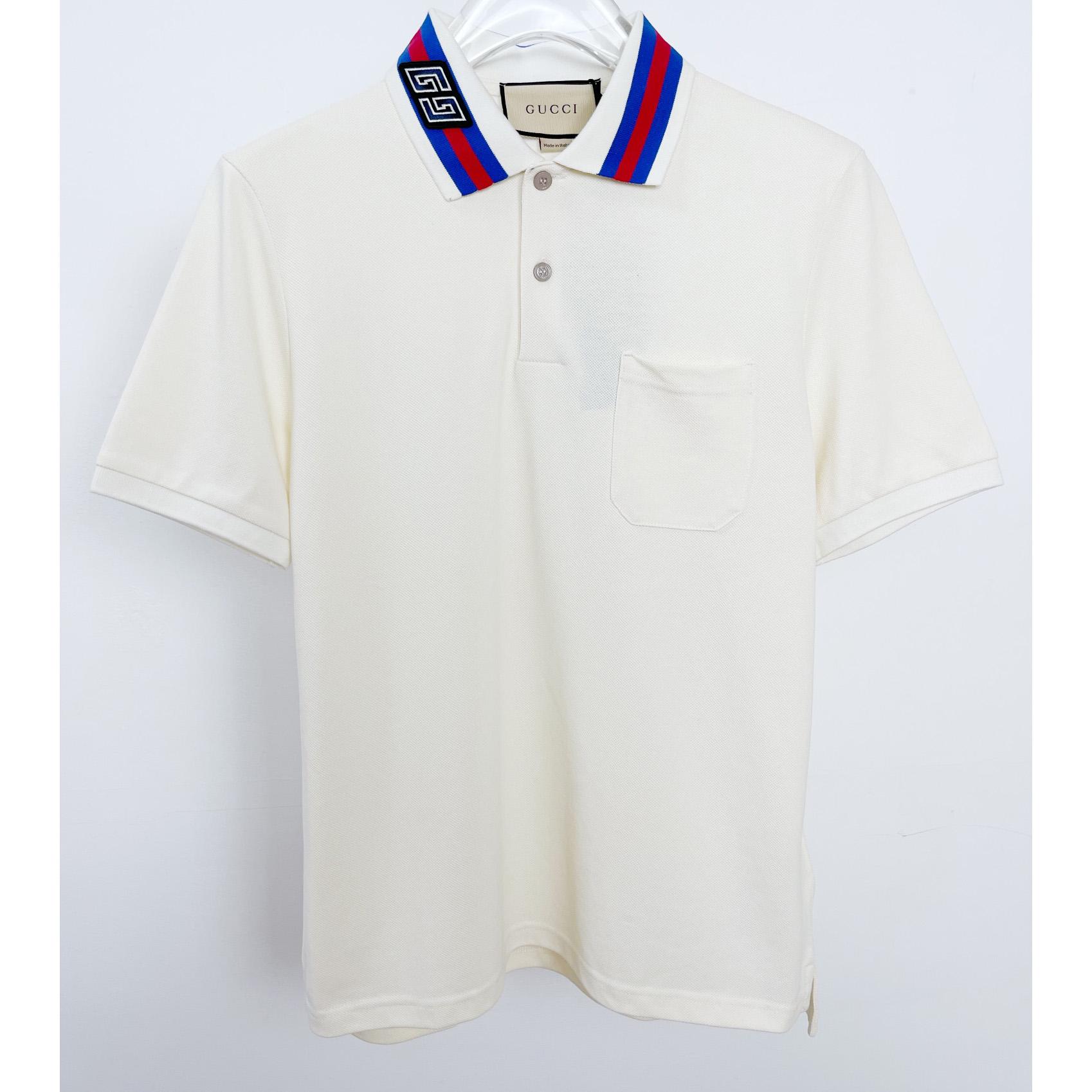 Gucci Cotton Piquet Polo With Web Collar - everydesigner