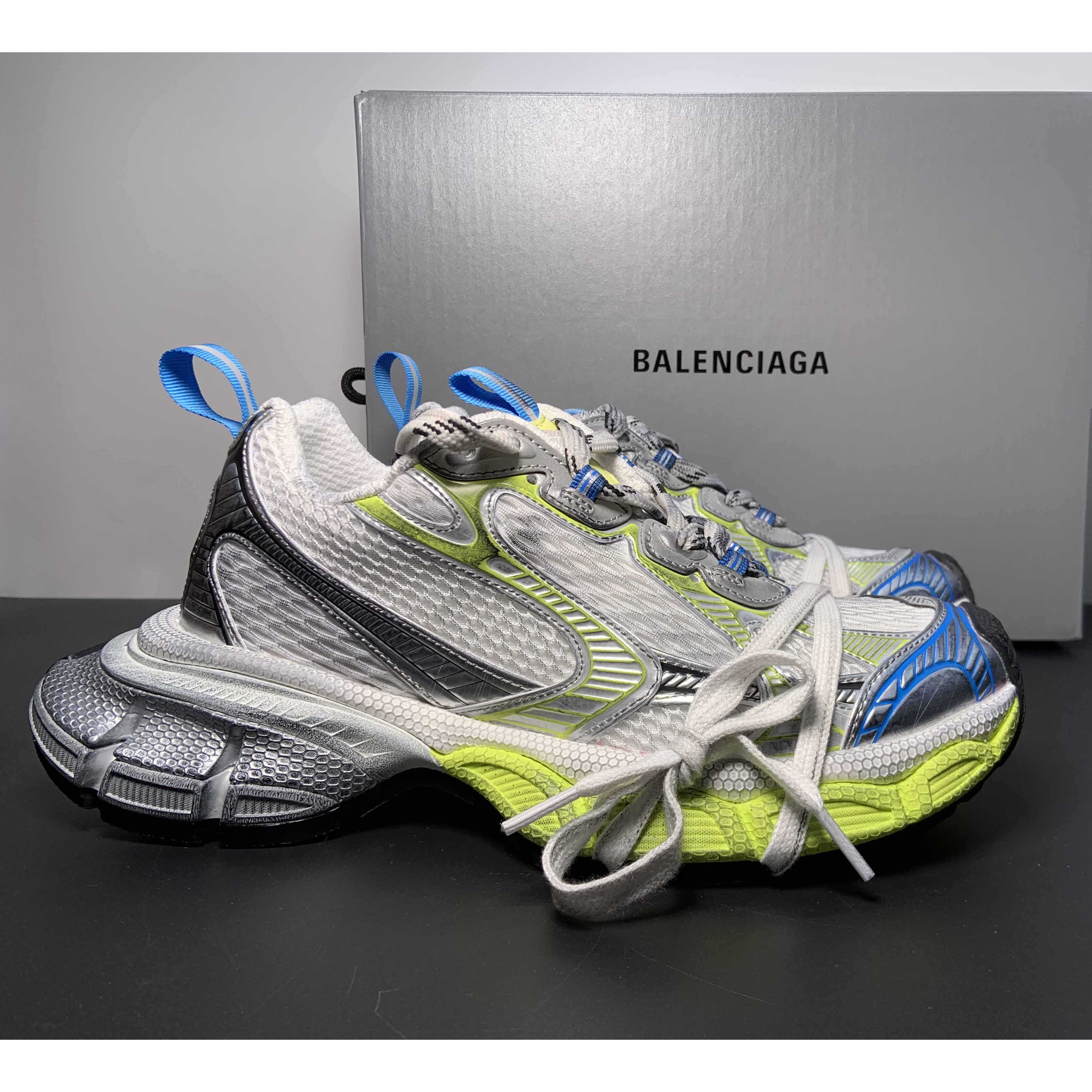 Balenciaga 3XL Sneaker In White/Yellow And Blue - everydesigner