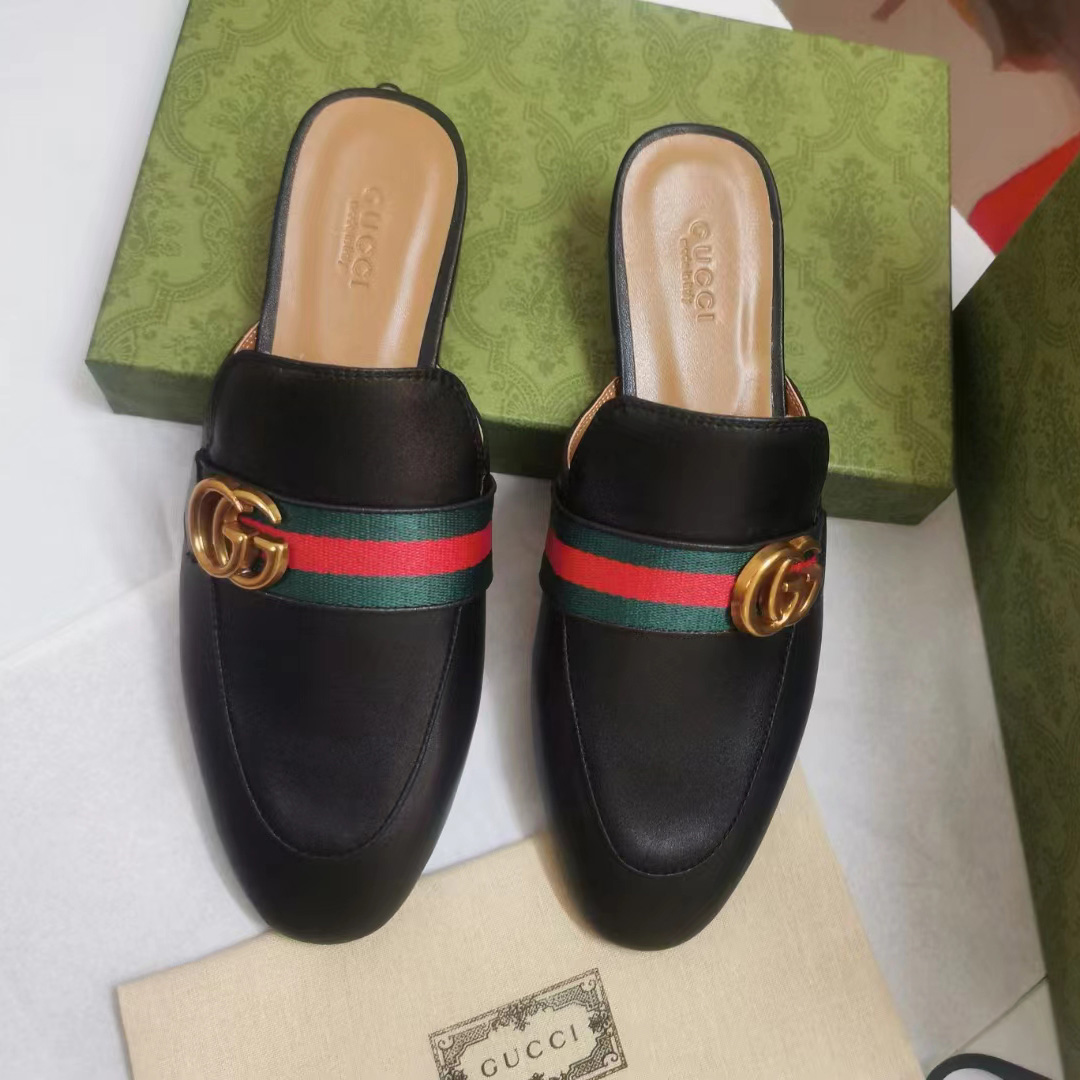 Gucci Web-trimmed Slippers - everydesigner