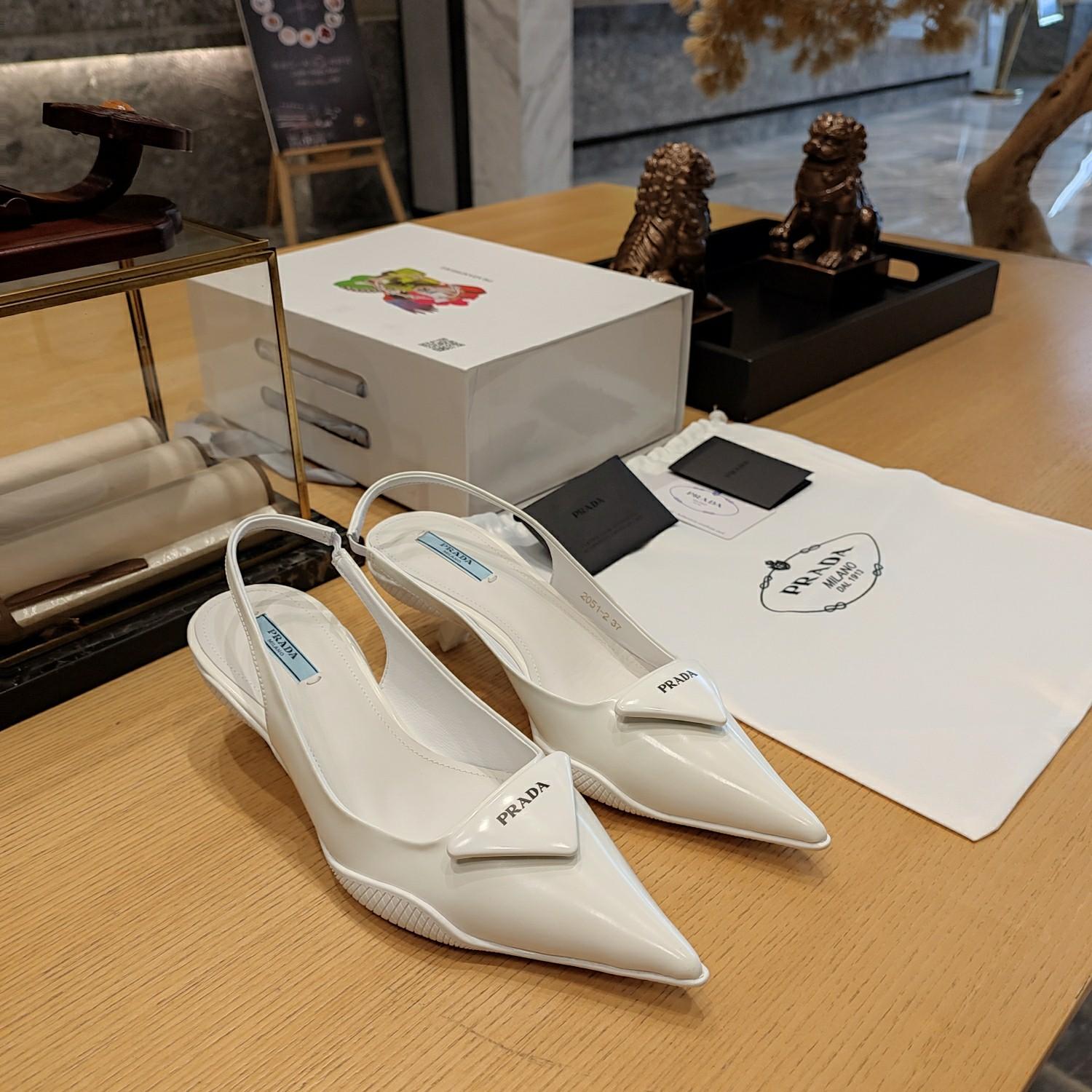 Prada Leather Slingback Pumps - everydesigner