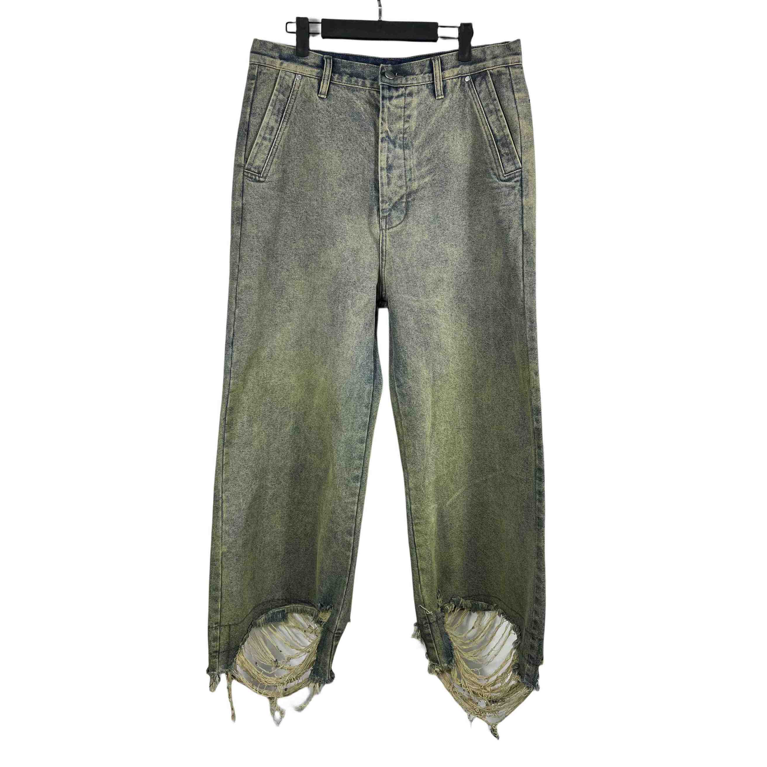 Rick Owens Geth Wide Leg Denim Jeans - everydesigner