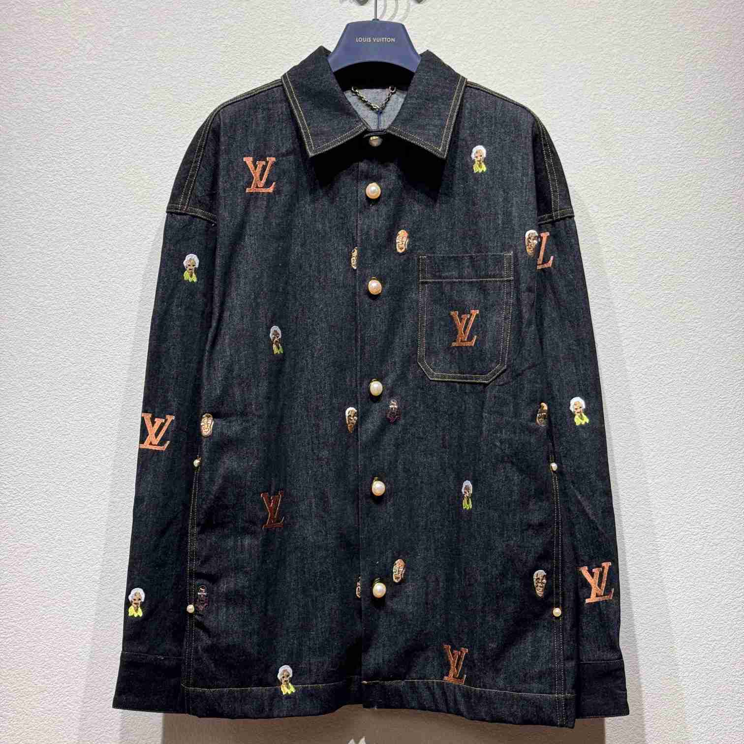 Louis Vuitton Embroidered Denim Overshirt    - everydesigner