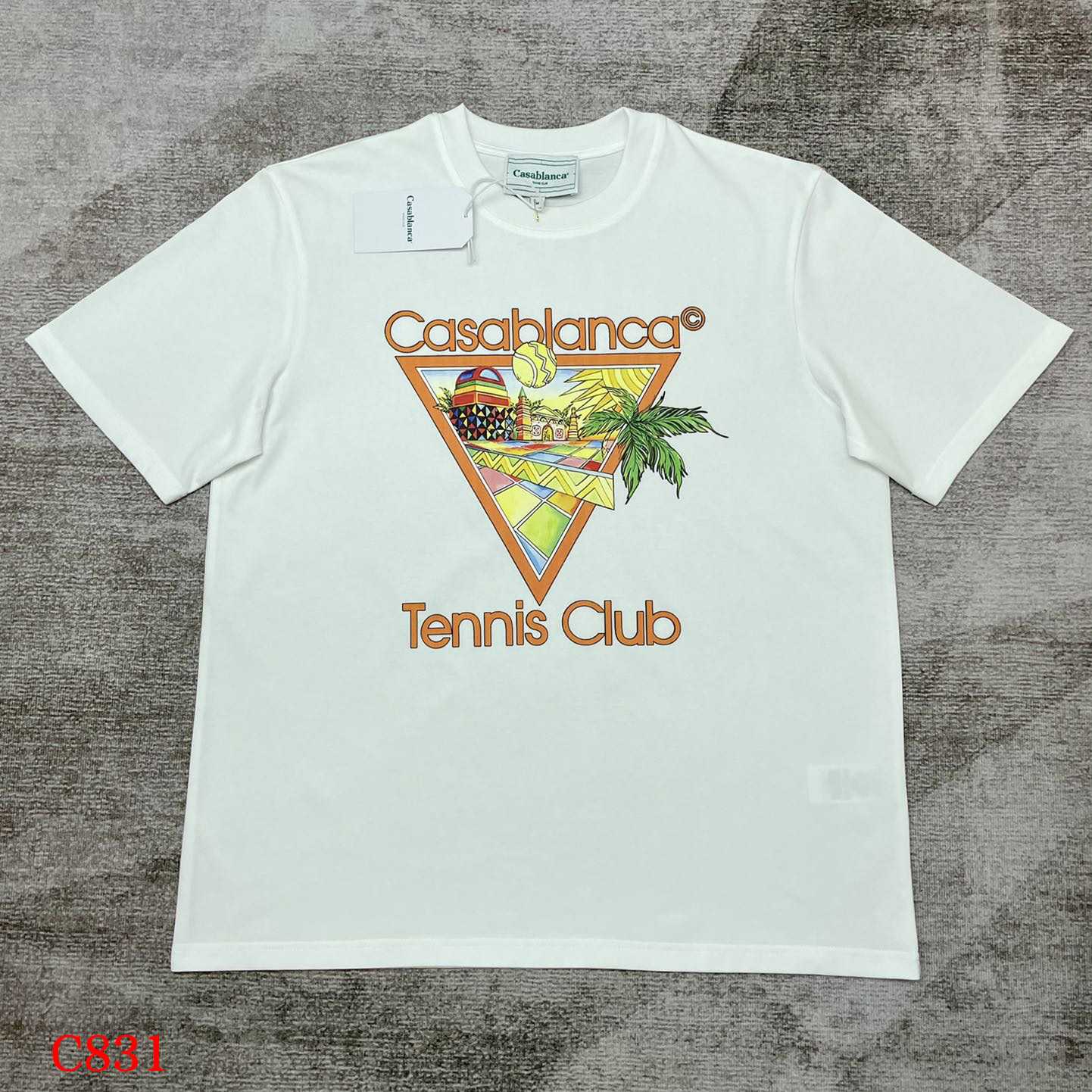 Casablanca Afro Cubism Tennis Club T-Shirt    C831 - everydesigner