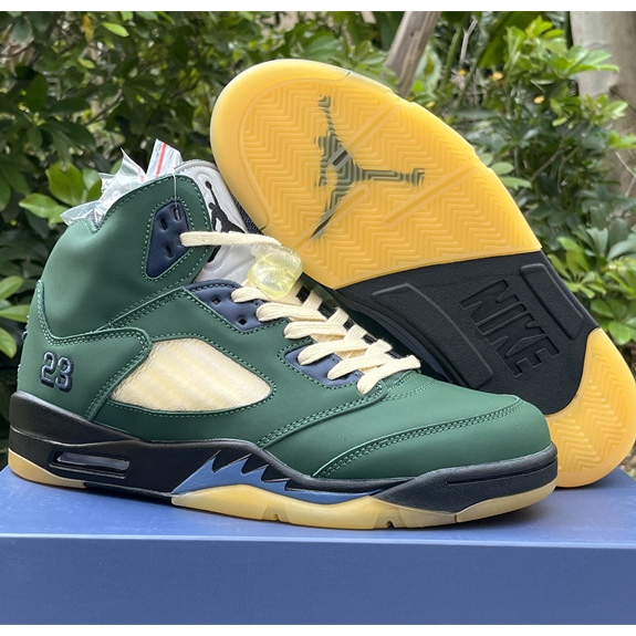 Air Jordan 5 "Navy Green” Sneakers      FZ5758-003 - everydesigner