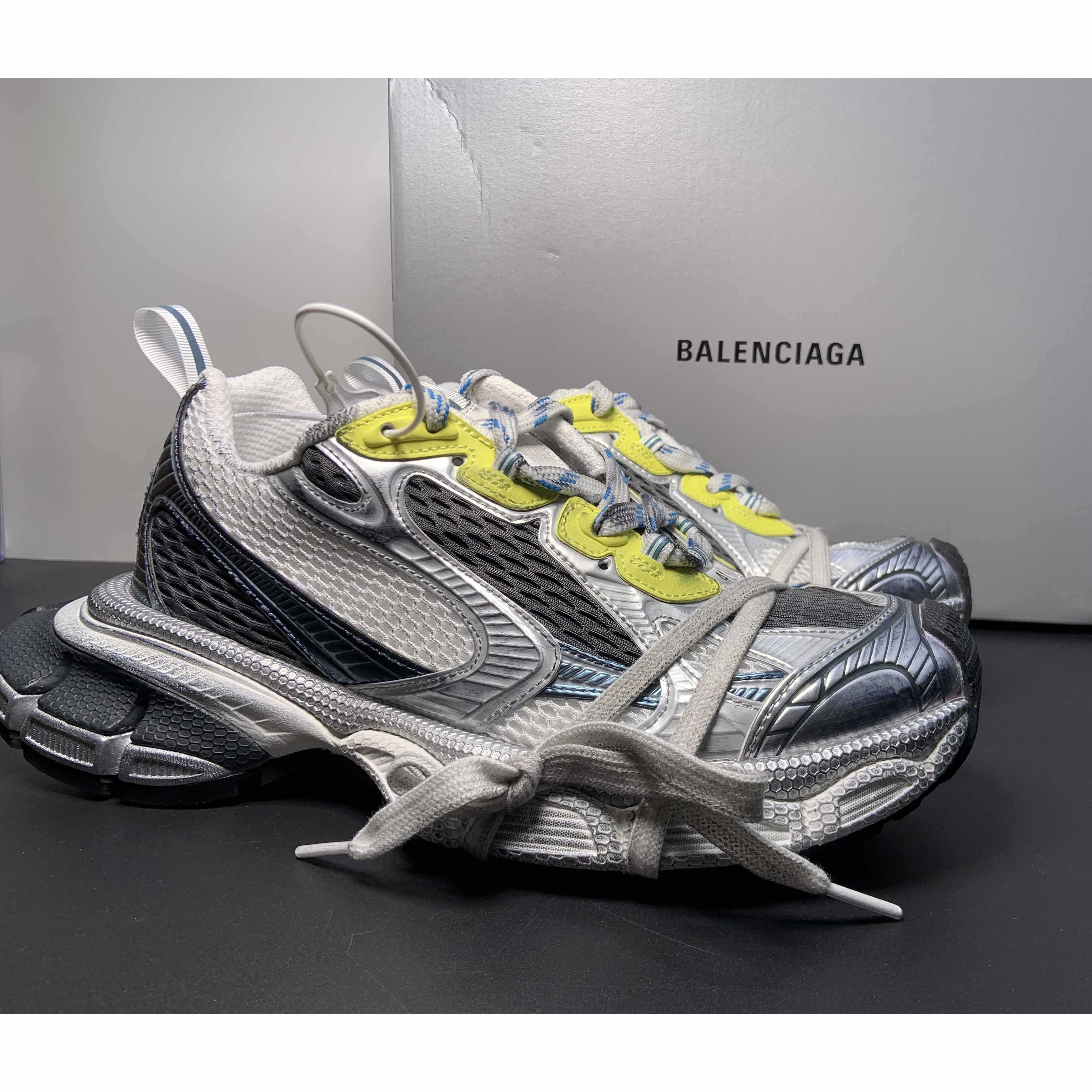 Balenciaga 3XL Sneaker In White, Blue And Yellow - everydesigner