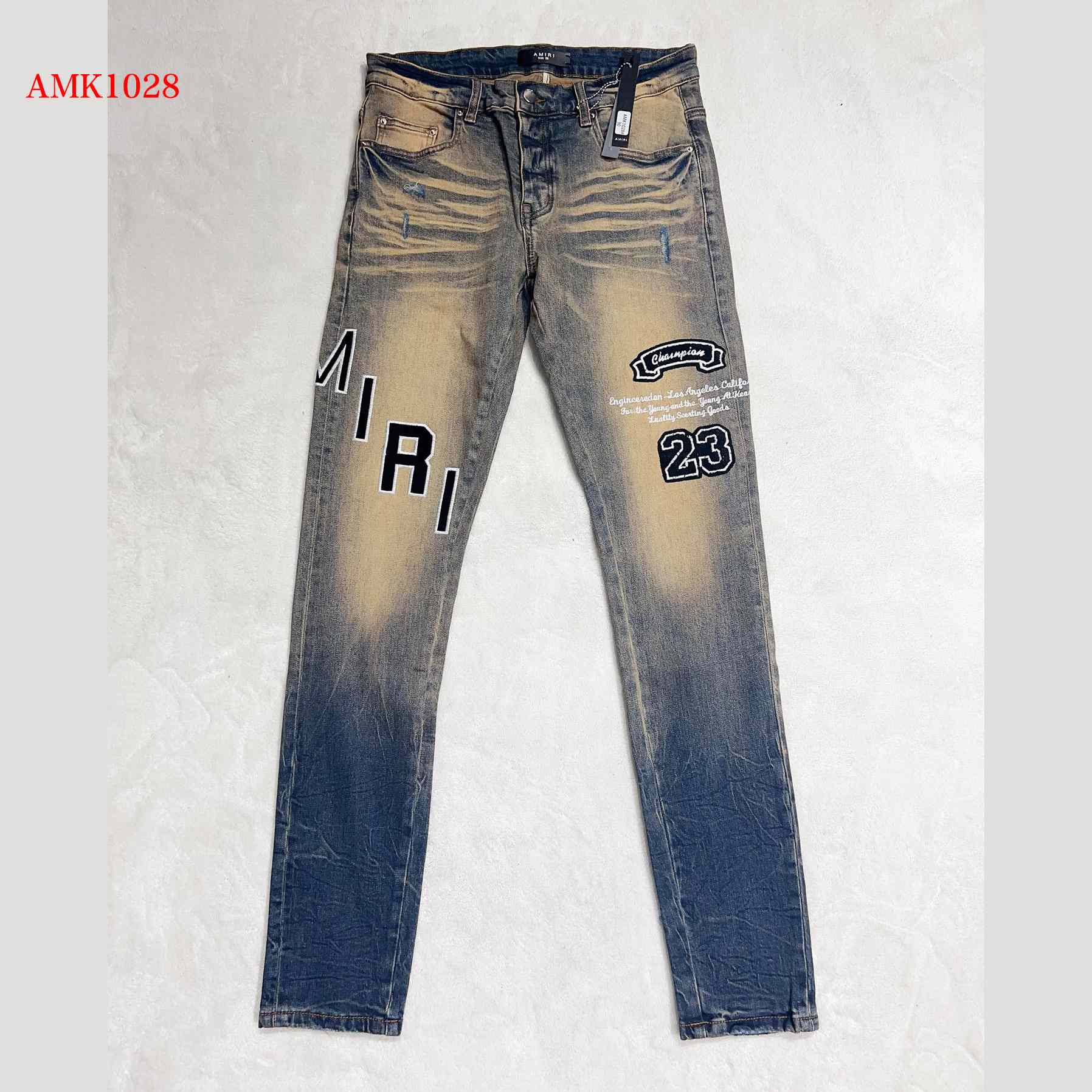 Amiri Hockey Logo Straight-Leg Jeans   AMK1028 - everydesigner