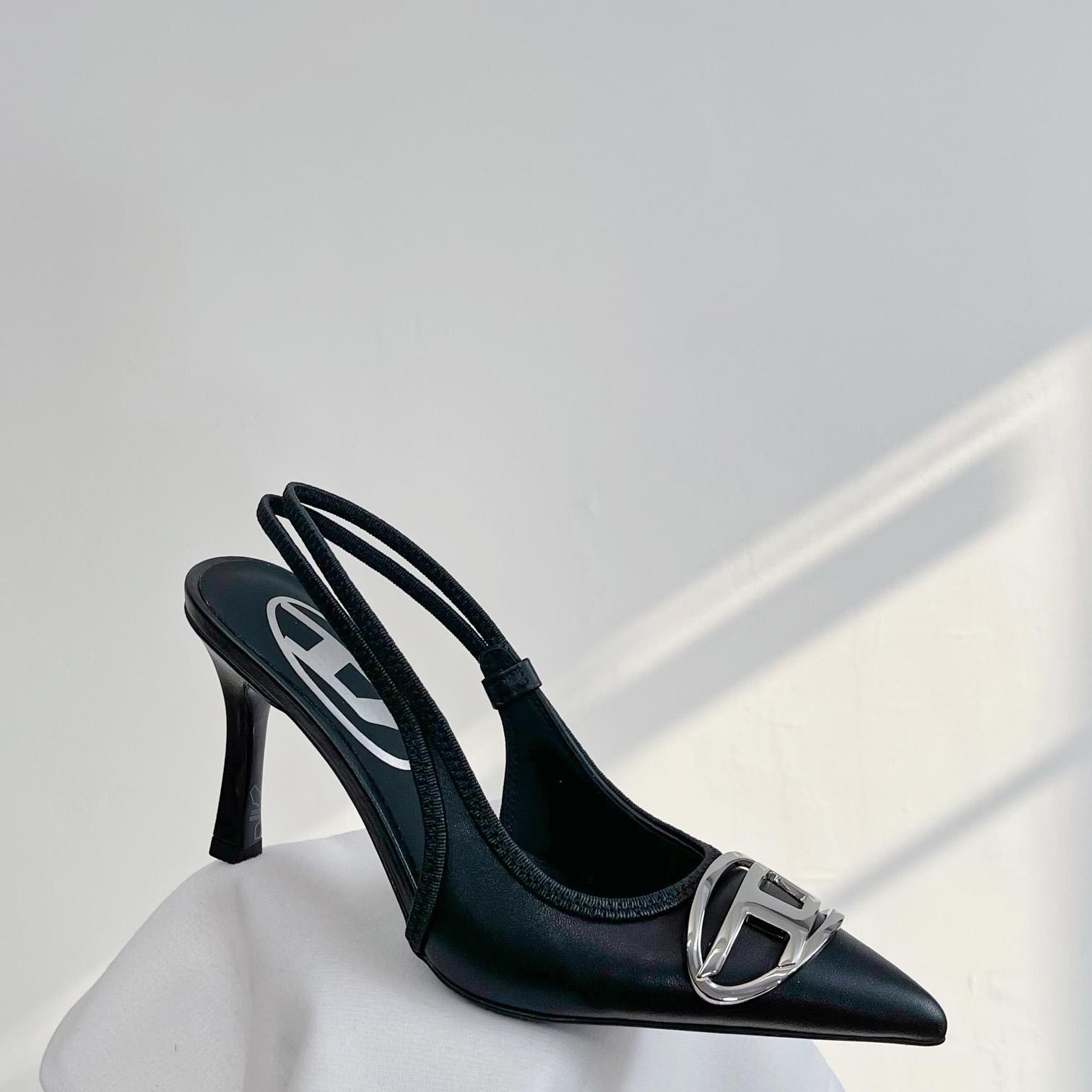 Diesel D-Venus SB - Slingback Pumps In Nappa Leather - everydesigner