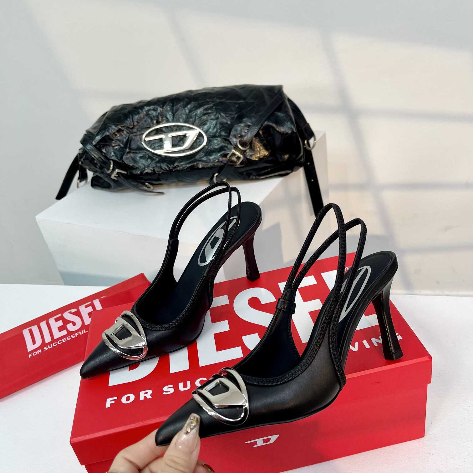 Diesel D-Venus SB - Slingback Pumps In Nappa Leather - everydesigner