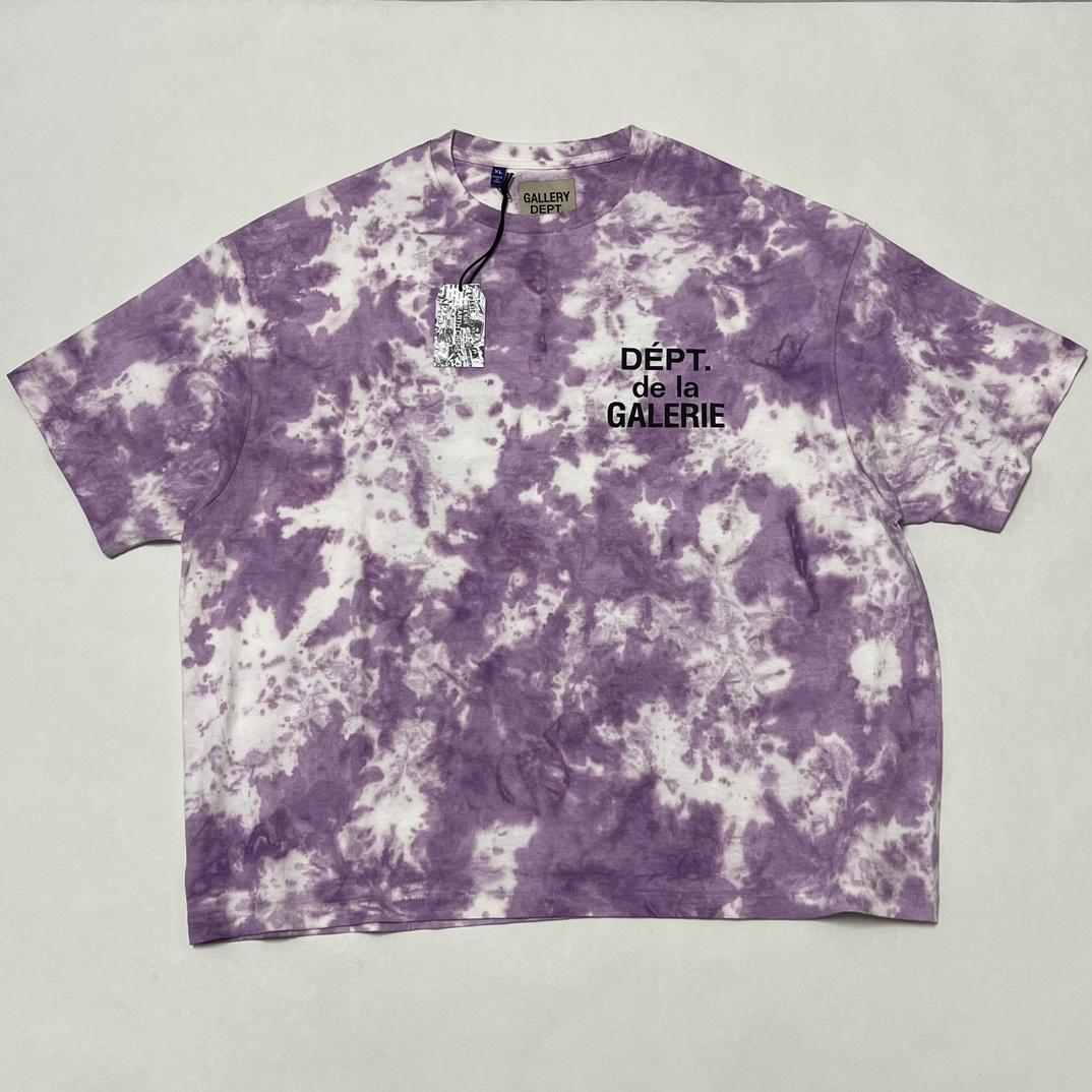 Gallery Dept. Tie-Dyed Logo-Print Cotton T-Shirt  - everydesigner